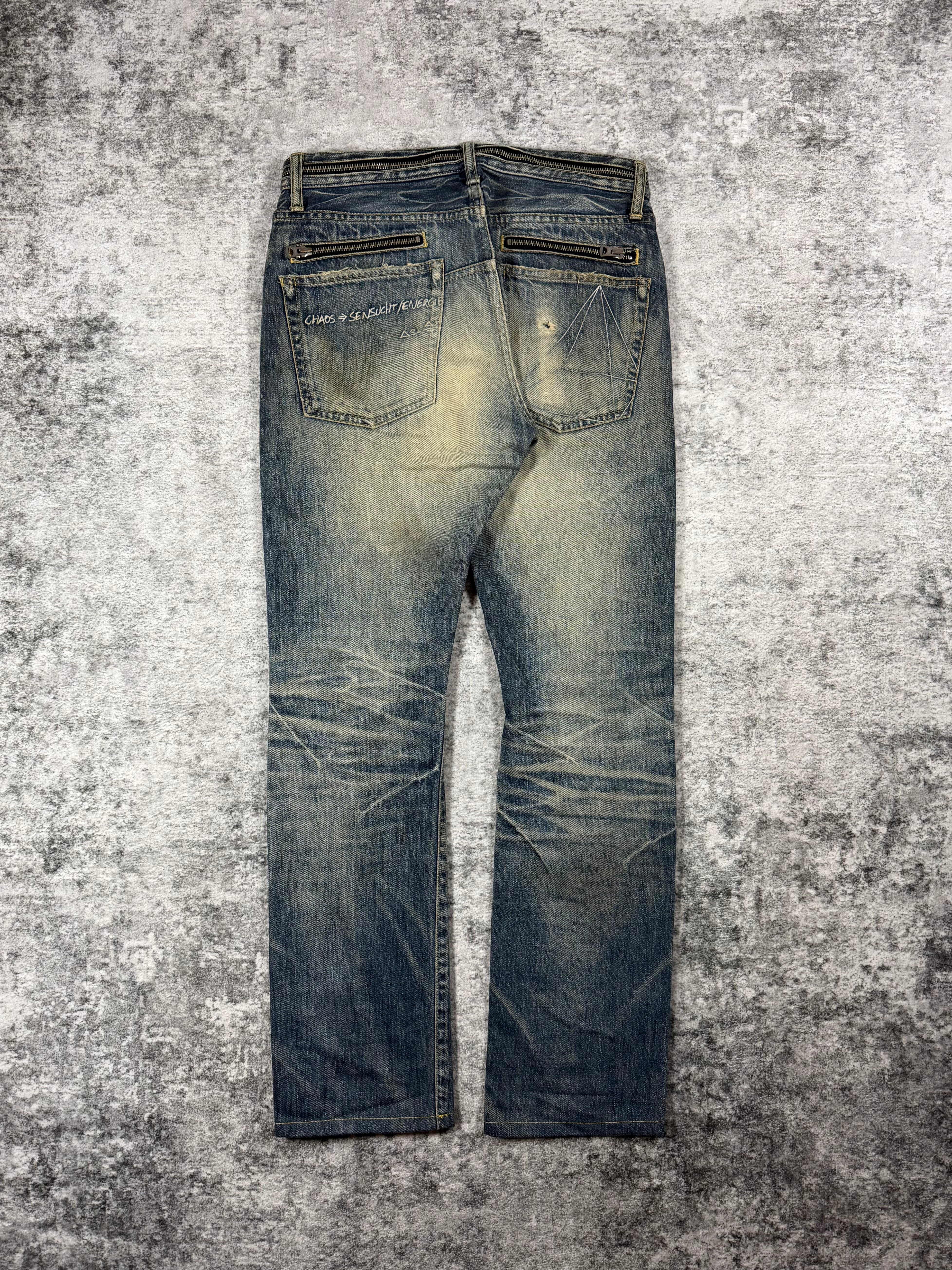 SS07 Undercover "Purple" Chaos Multi-Zipper Denim