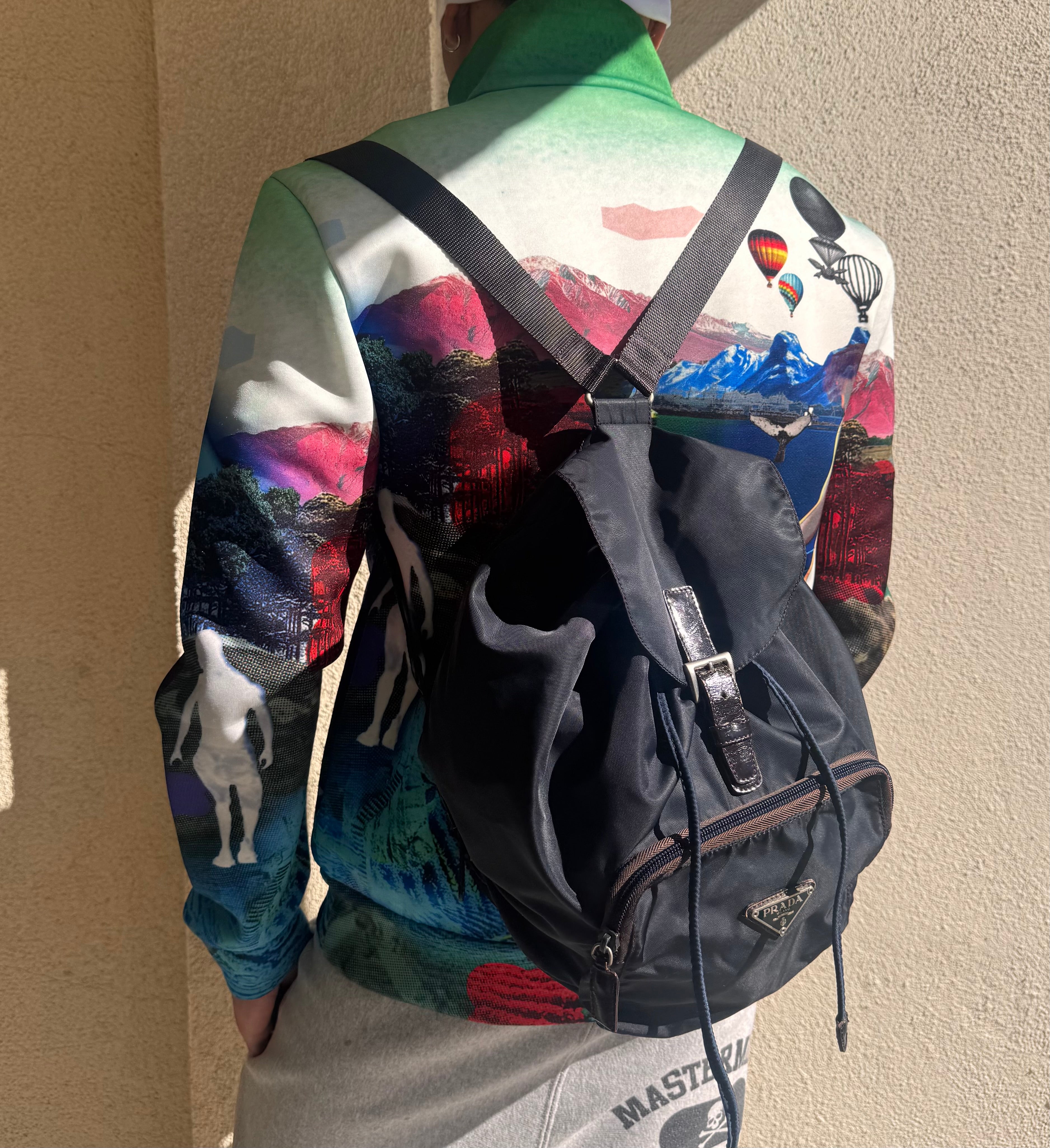 2000s Prada Milano ‘Zaffiro’ Tessuto Sport Nylon Backpack