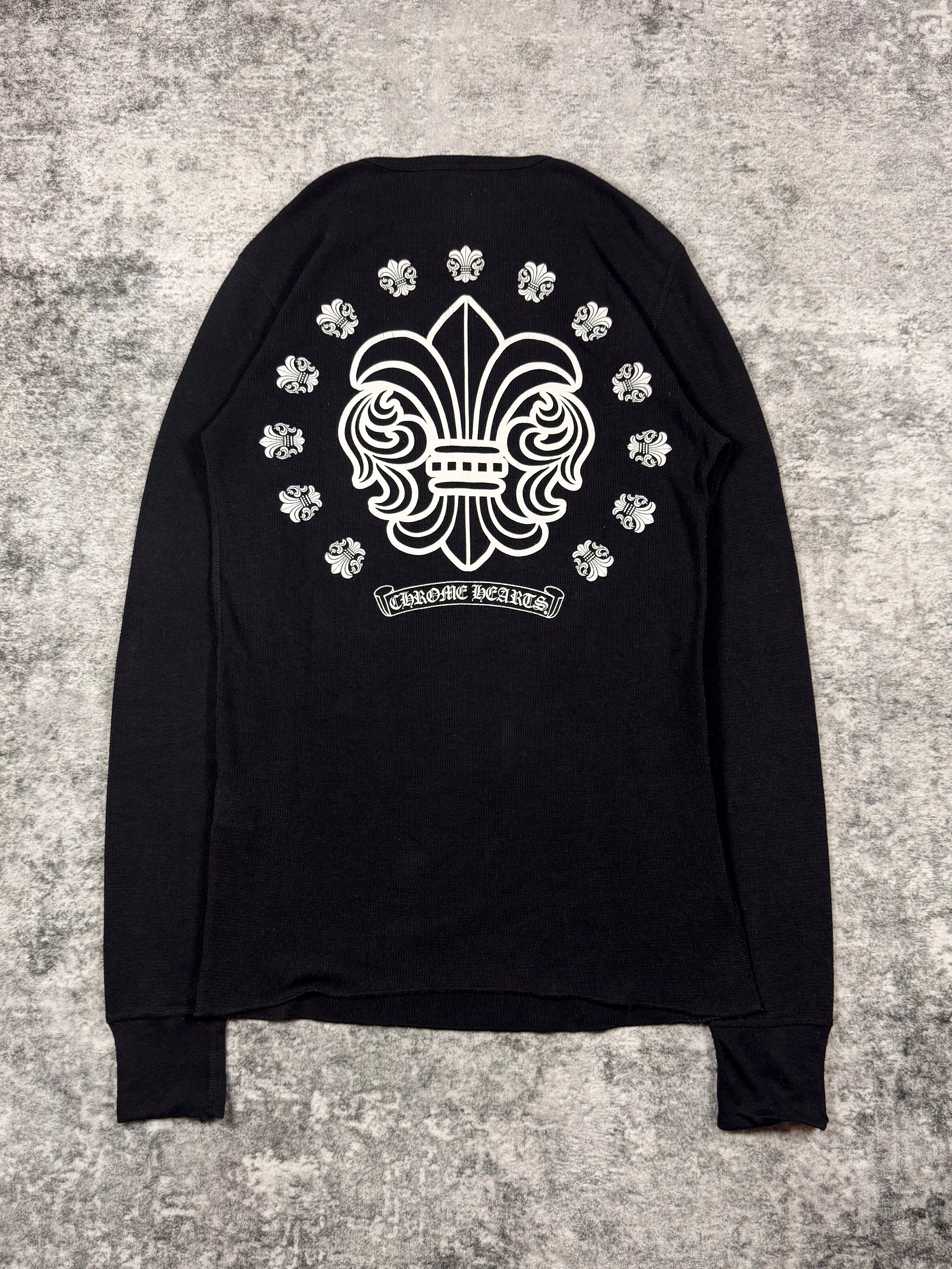 2010s Chrome Hearts ‘Fleur-de-Lis’ Black Thermal Longsleeve