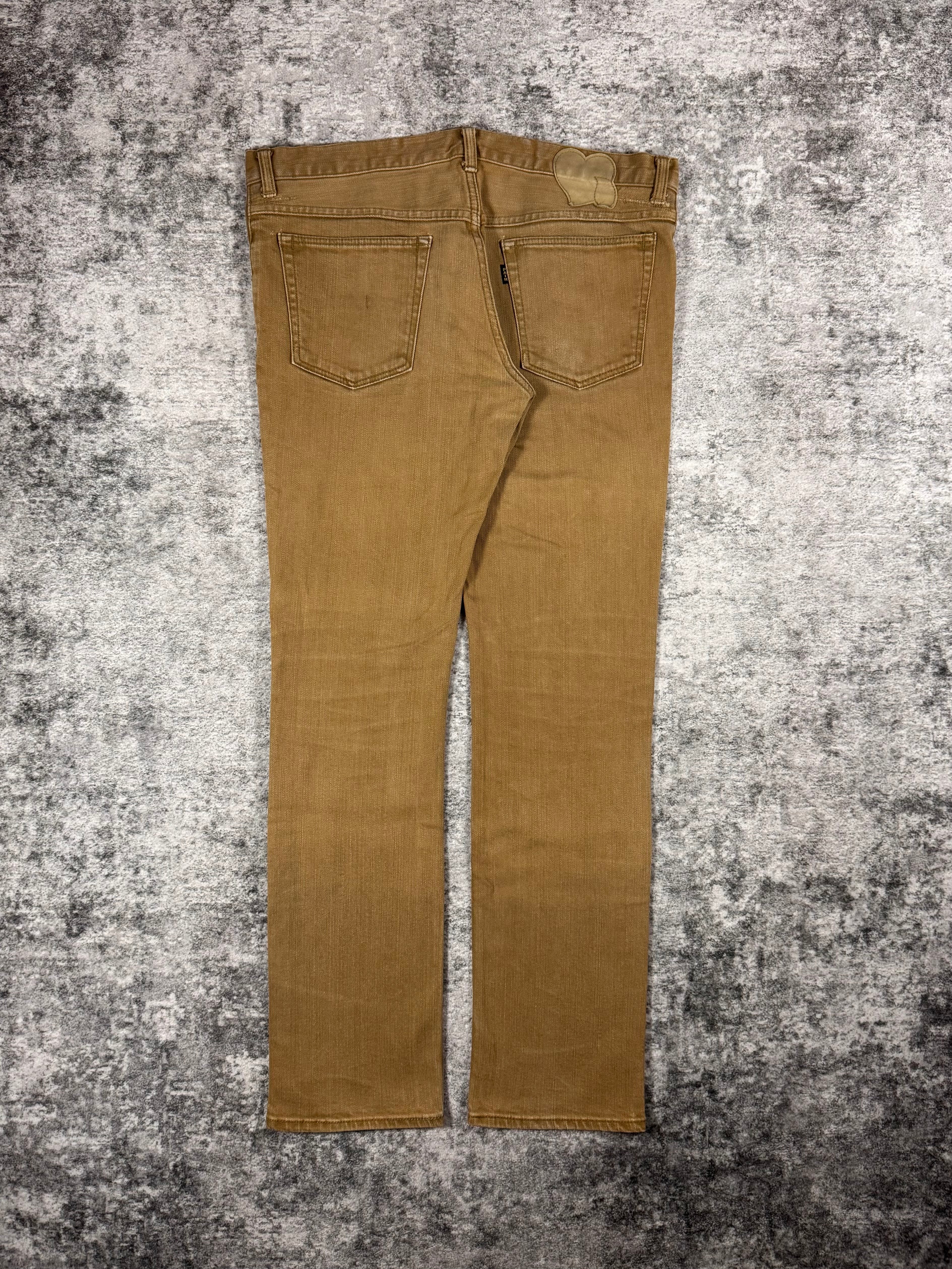 AW05 Number (N)ine “The High Streets” Runway Tan Pain Denim