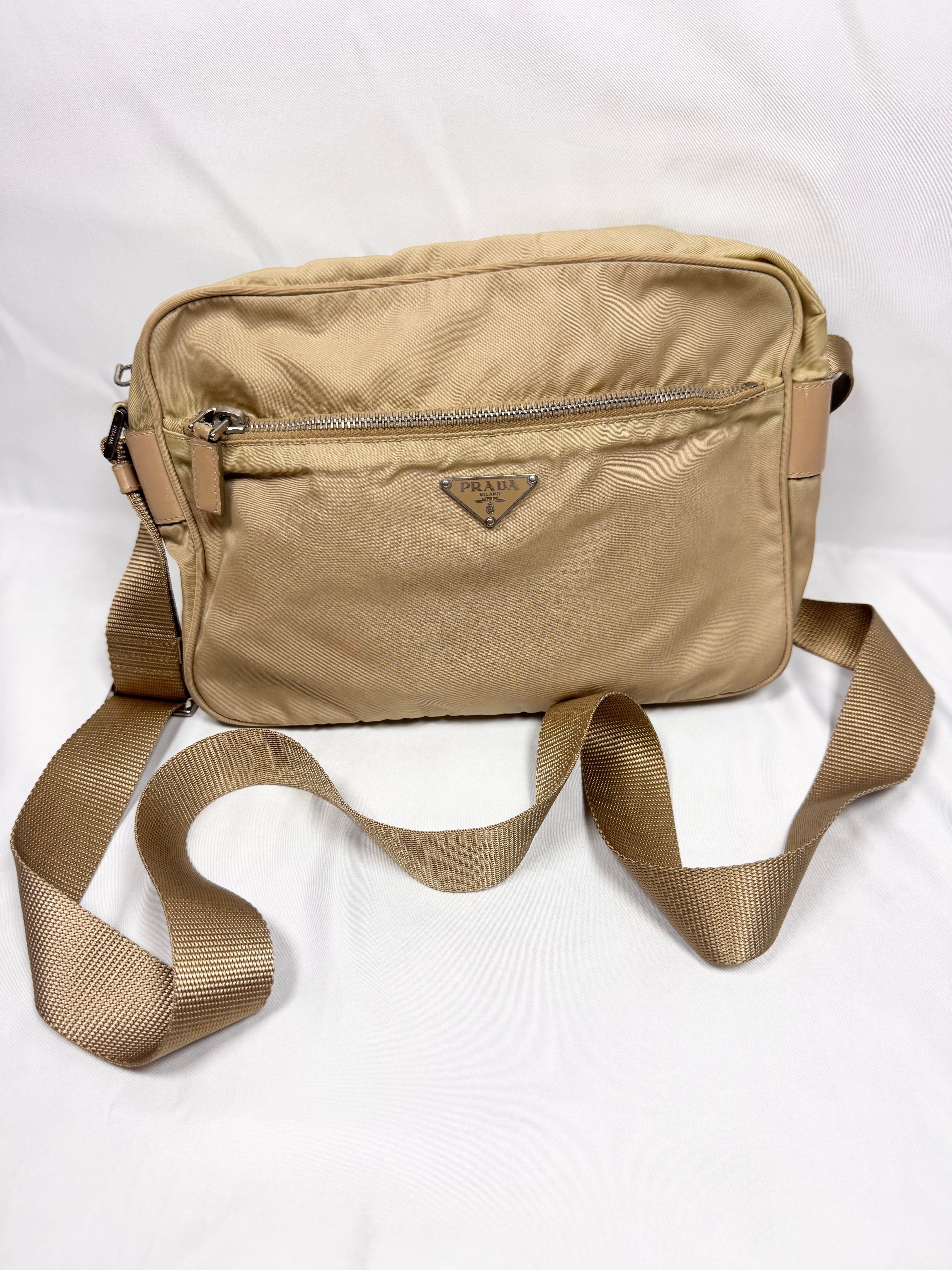 Prada Milano ‘Cammello’ Nylon Crossbody Bag