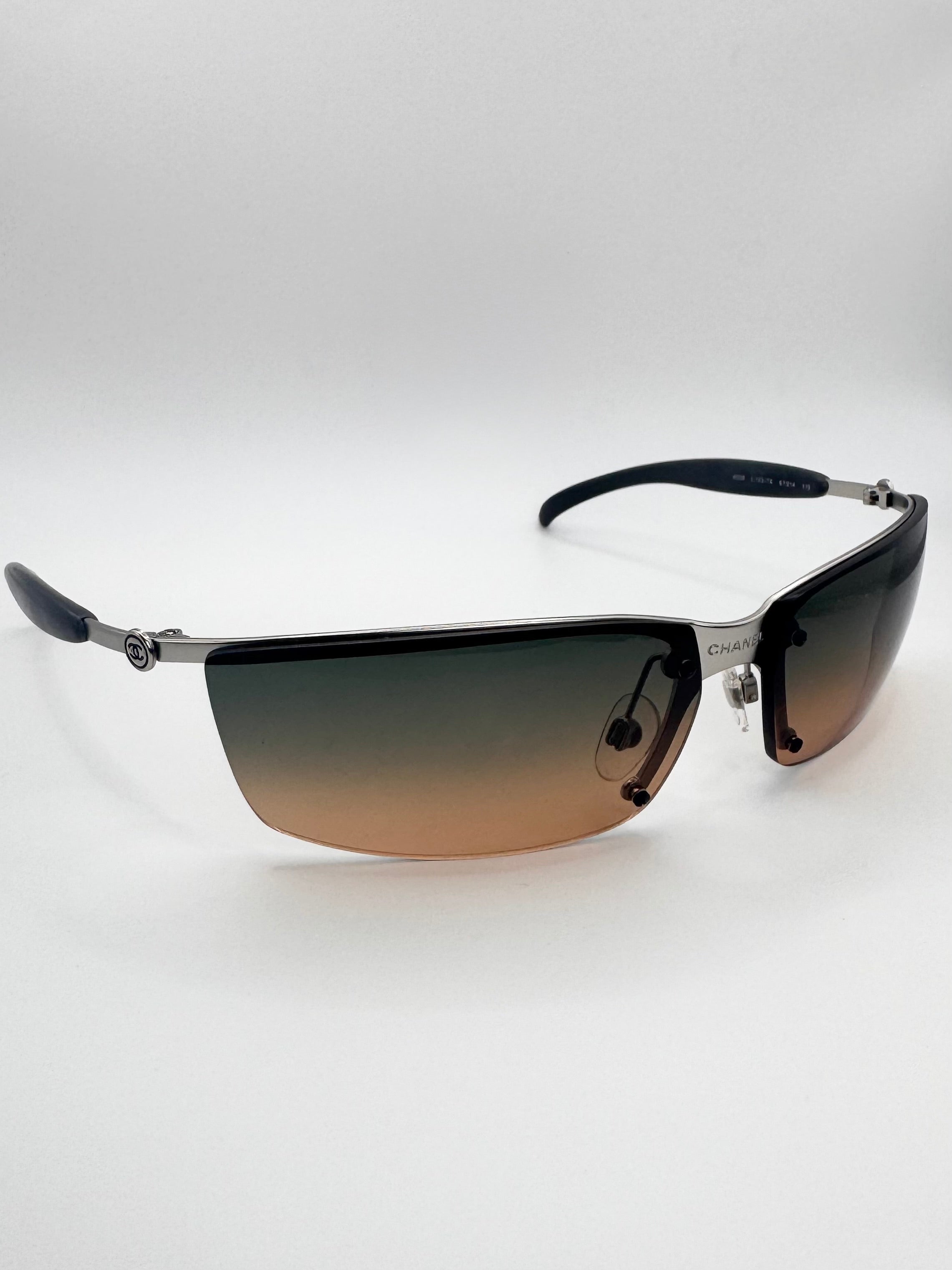 2000s Chanel ‘4008’ CC Gradient Lens Shield Sunglasses