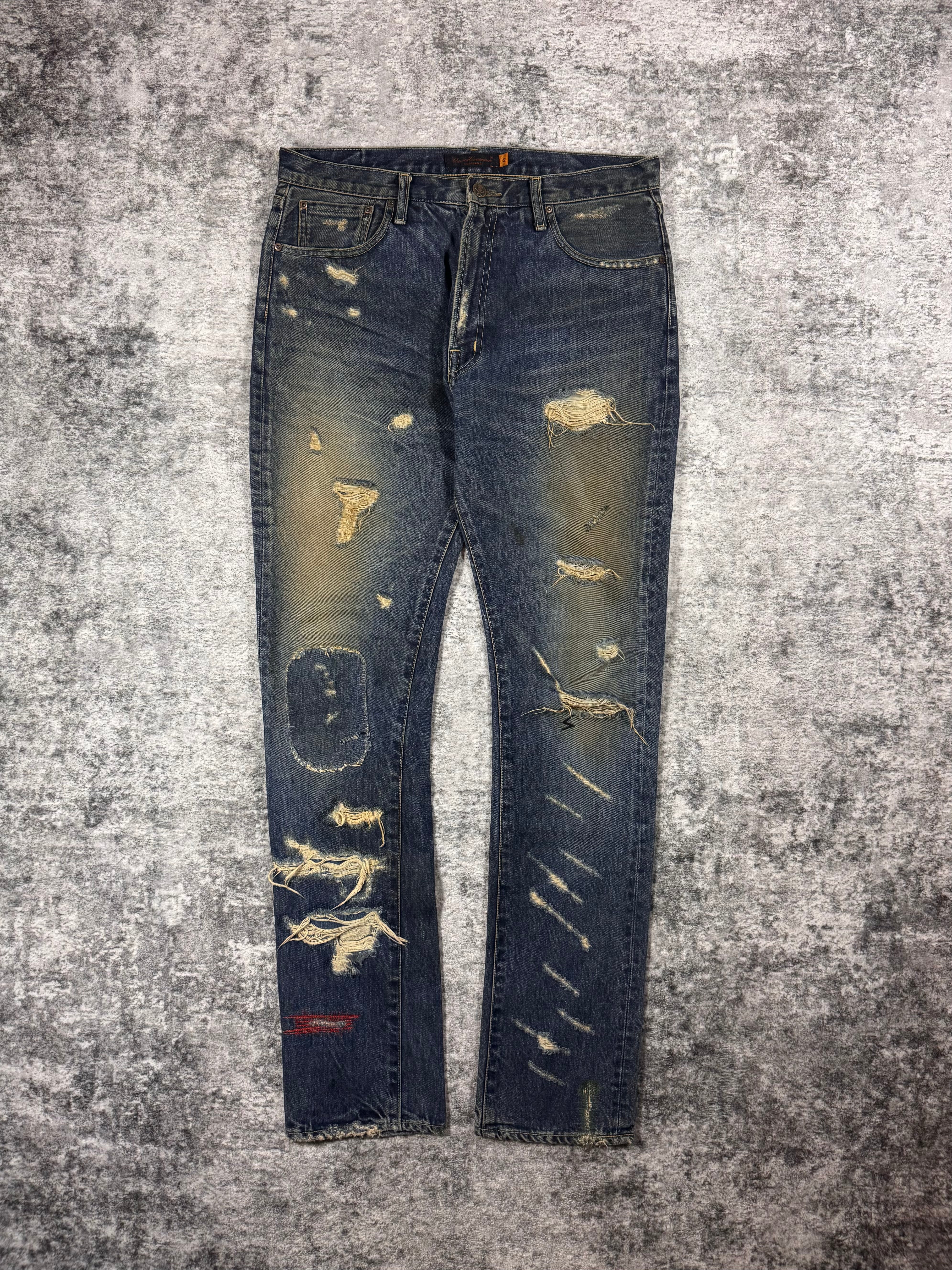 SS05 Undercover “But Beautiful” 60 Mudwash Distressed Patchwork Denim