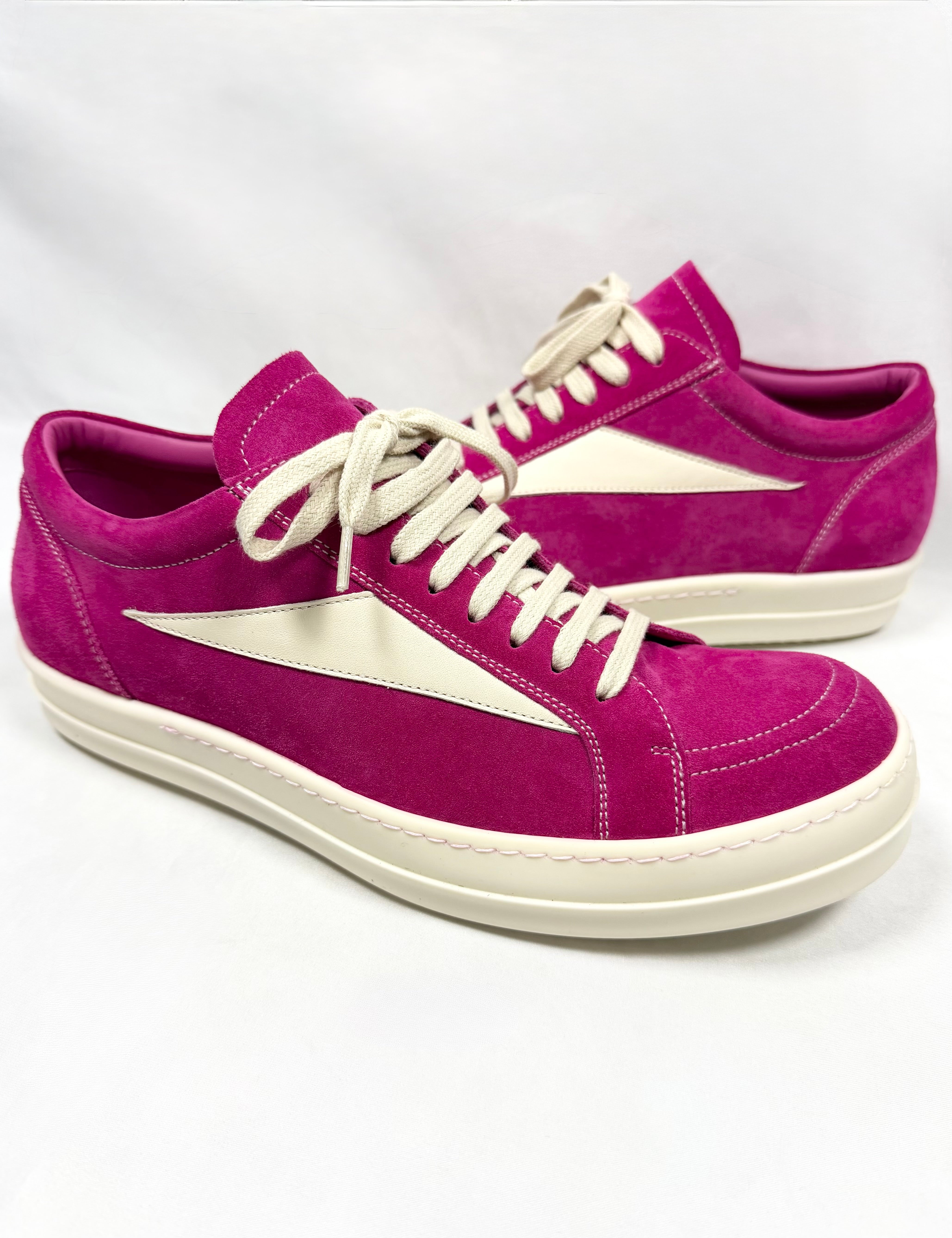 SS23 Rick Owens “EDFU” Pink Suede Vintage ‘Vans’ Sneakers