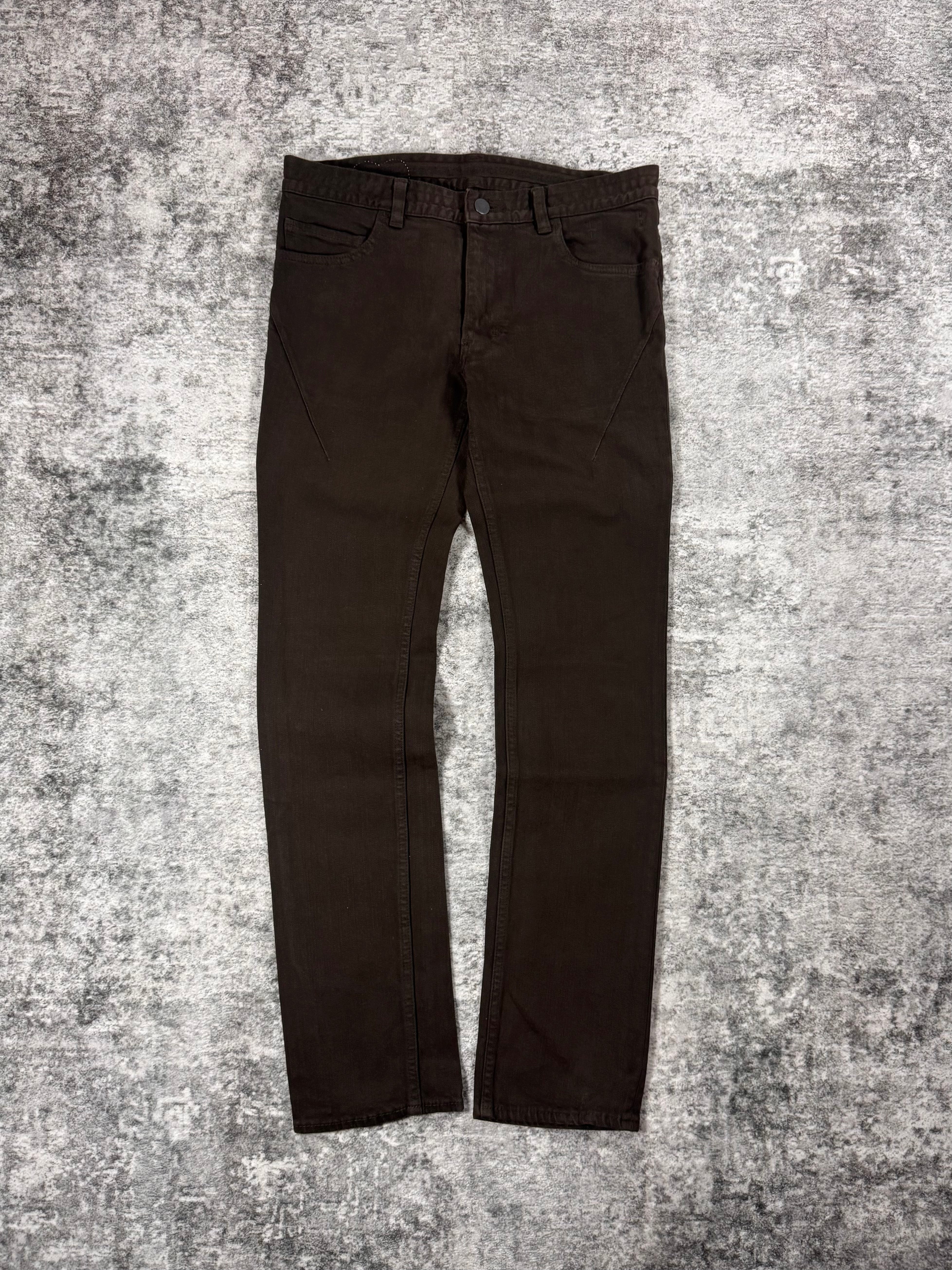 SS07 Number (N)ine “About A Boy” Dark Brown Pain Denim