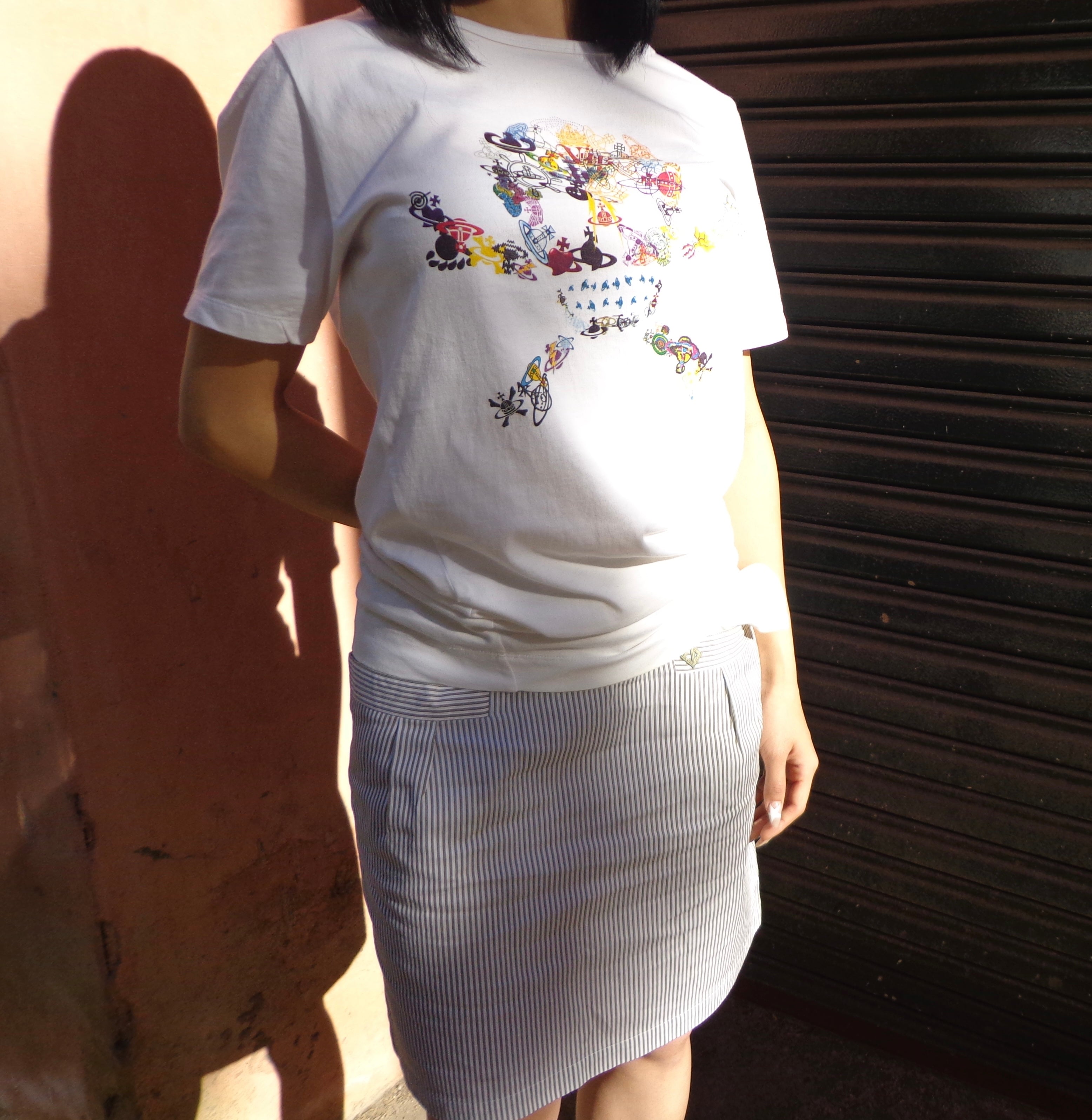 90s Christian Dior Sports Vintage Striped Mini Skirt