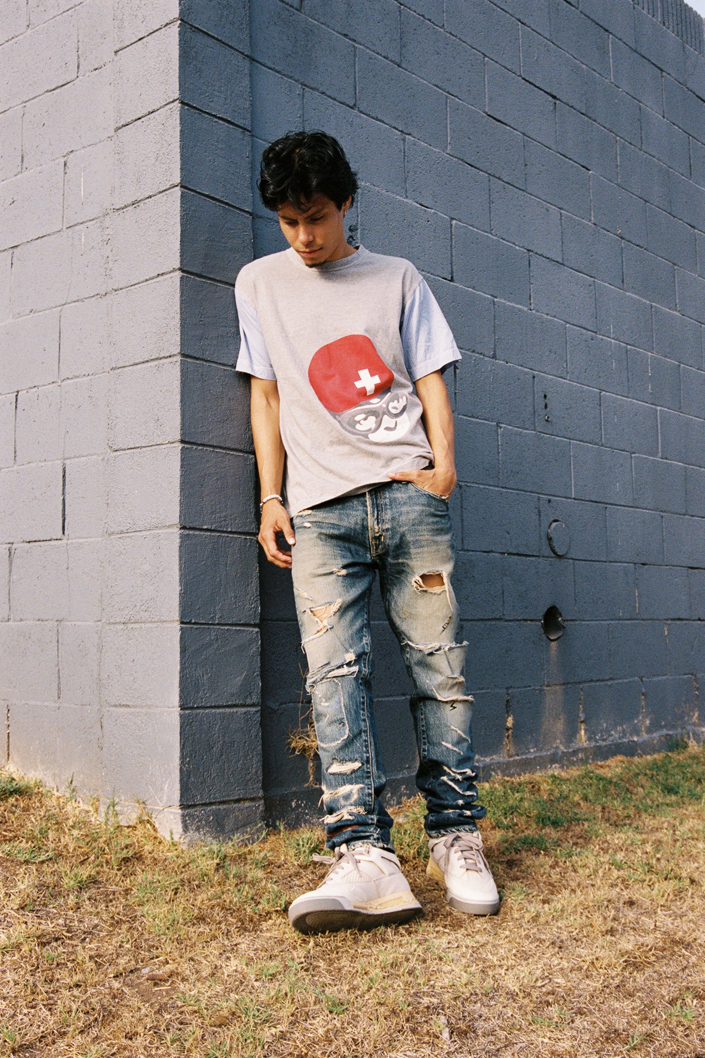 SS05 Undercover "But Beautiful II" 60 Indigo Distressed Patchwork Denim
