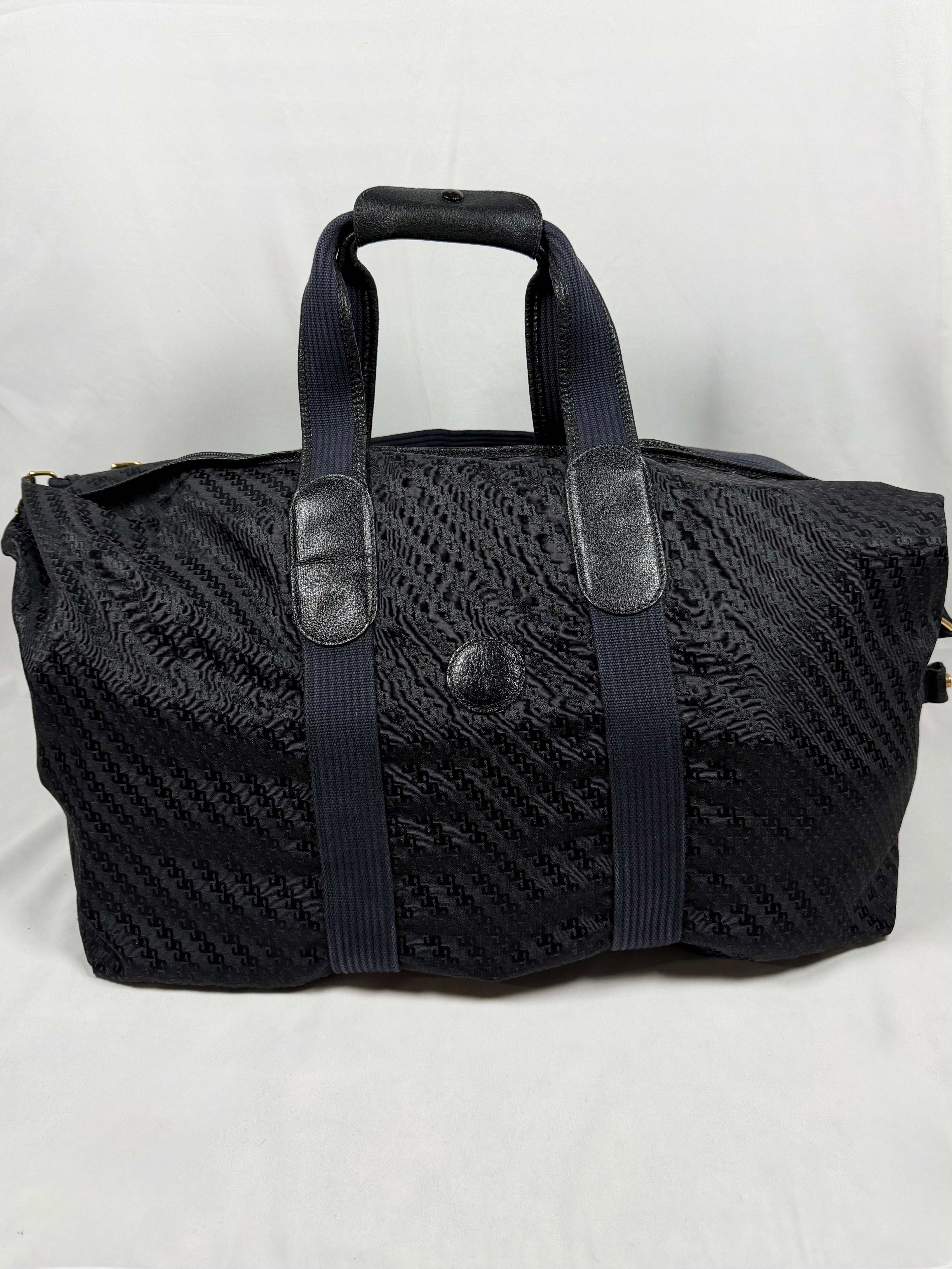 1990s Vintage Gucci Tom Ford ‘GG’ Jacquard Nylon Boston Travel Bag