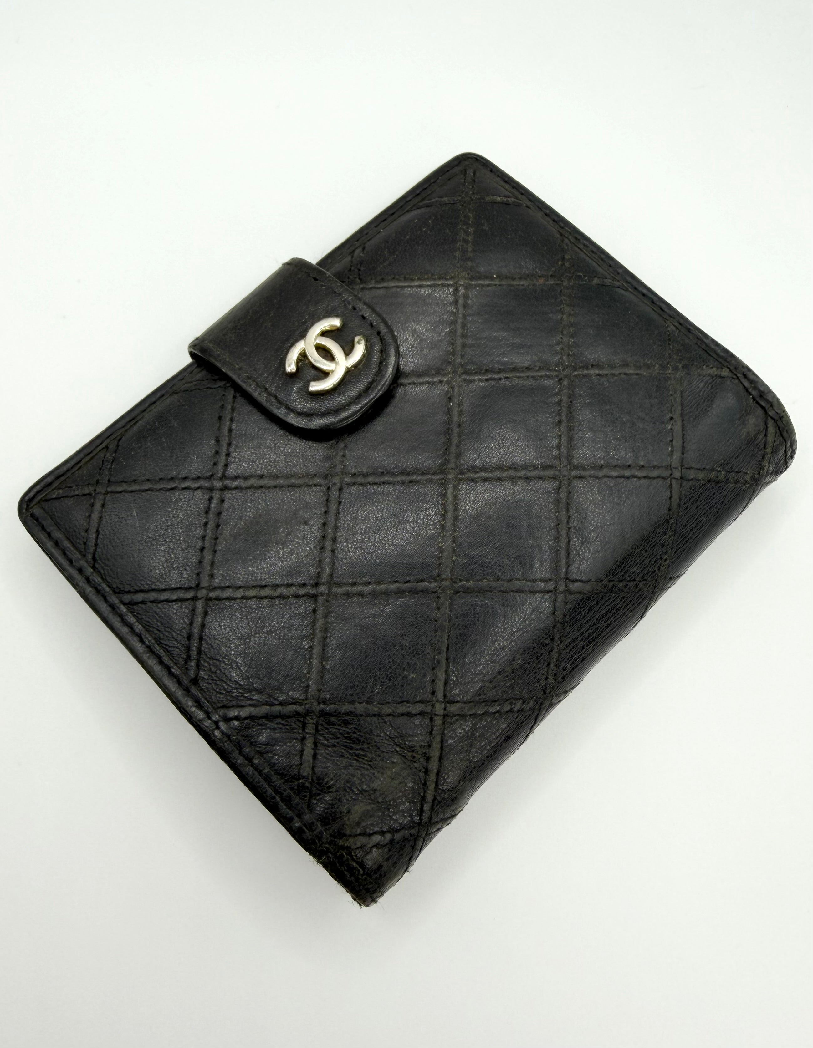 1990s Chanel ‘CC’ Quilted Lambskin Bi-Fold Snap Wallet