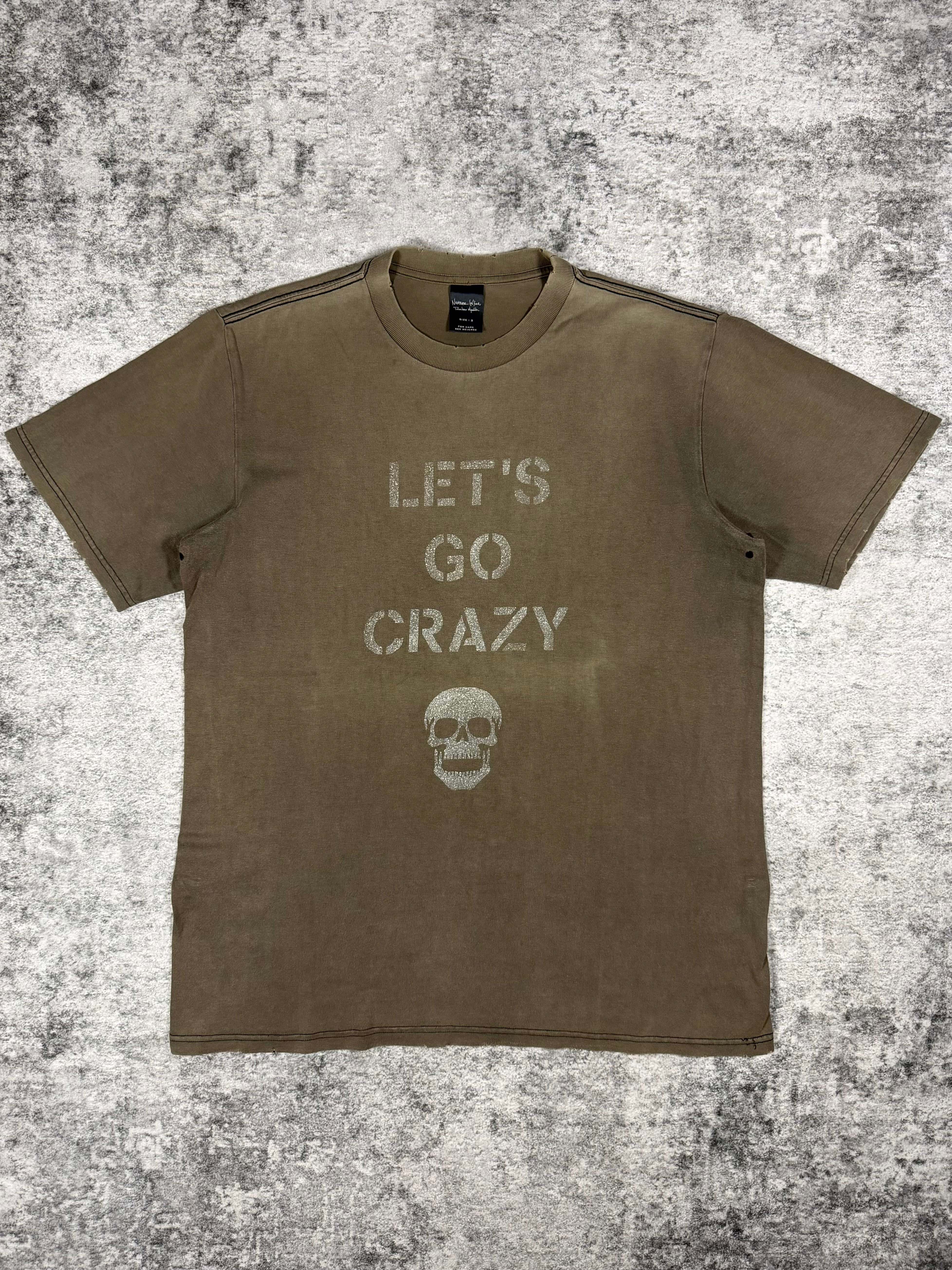 SS04 Number (N)ine “Dream Baby Dream” Lets Go Crazy Skull T shirt