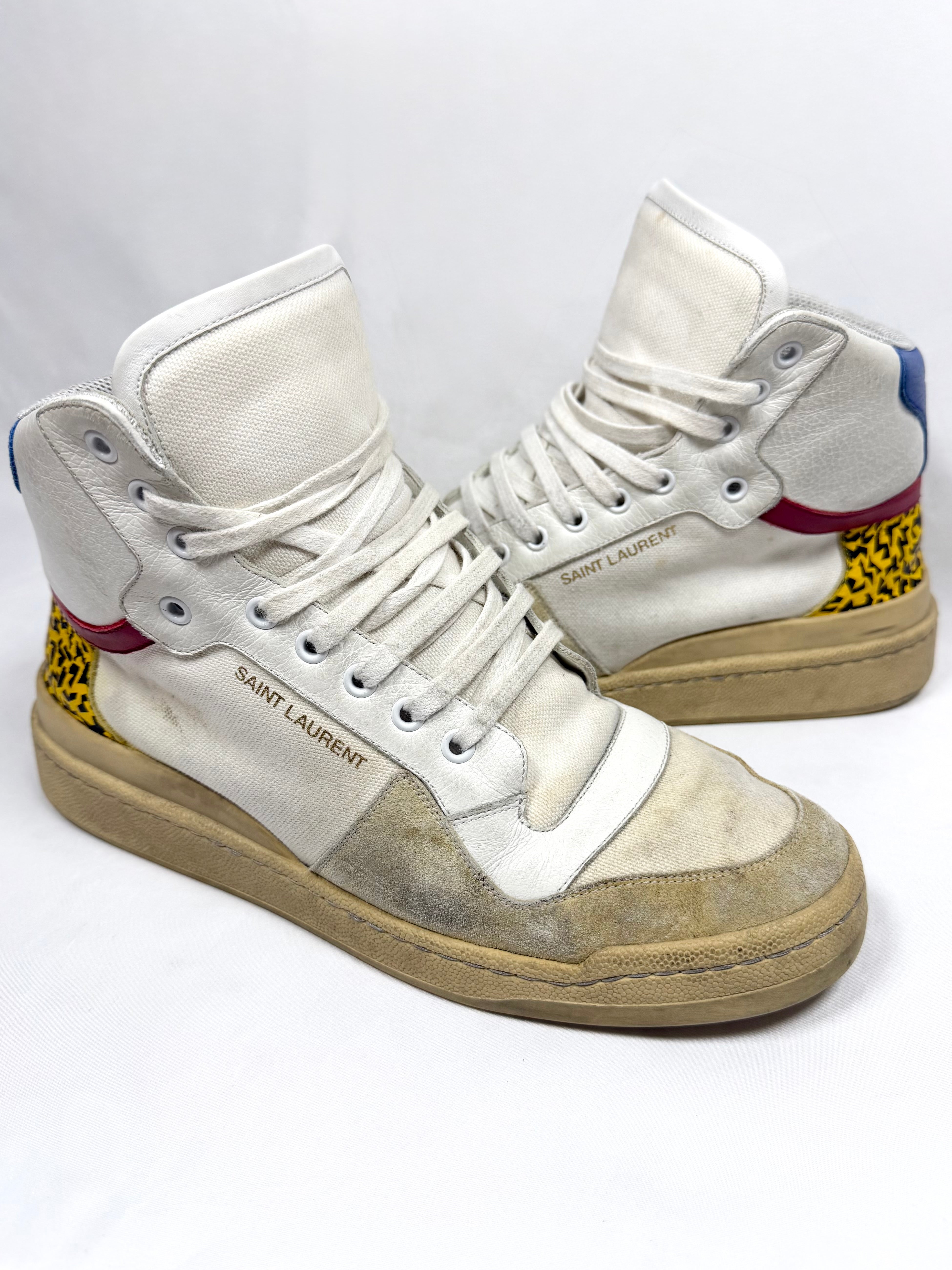 Saint Laurent SL24 Hedi Slimane ‘White Leopard’ High-Top