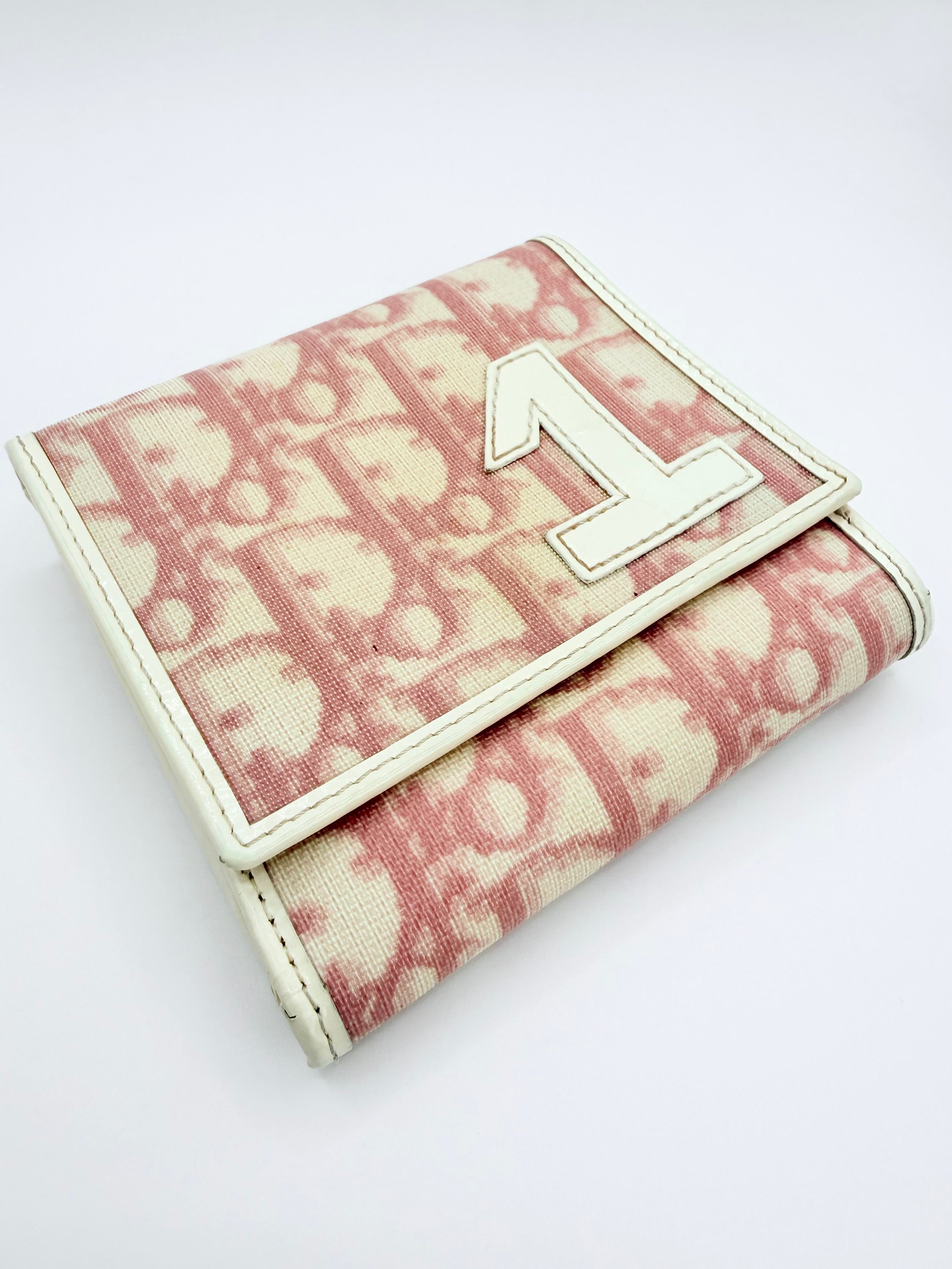 2000s Christian Dior ‘Trotter’ #1 Pink Monogram Canvas Wallet