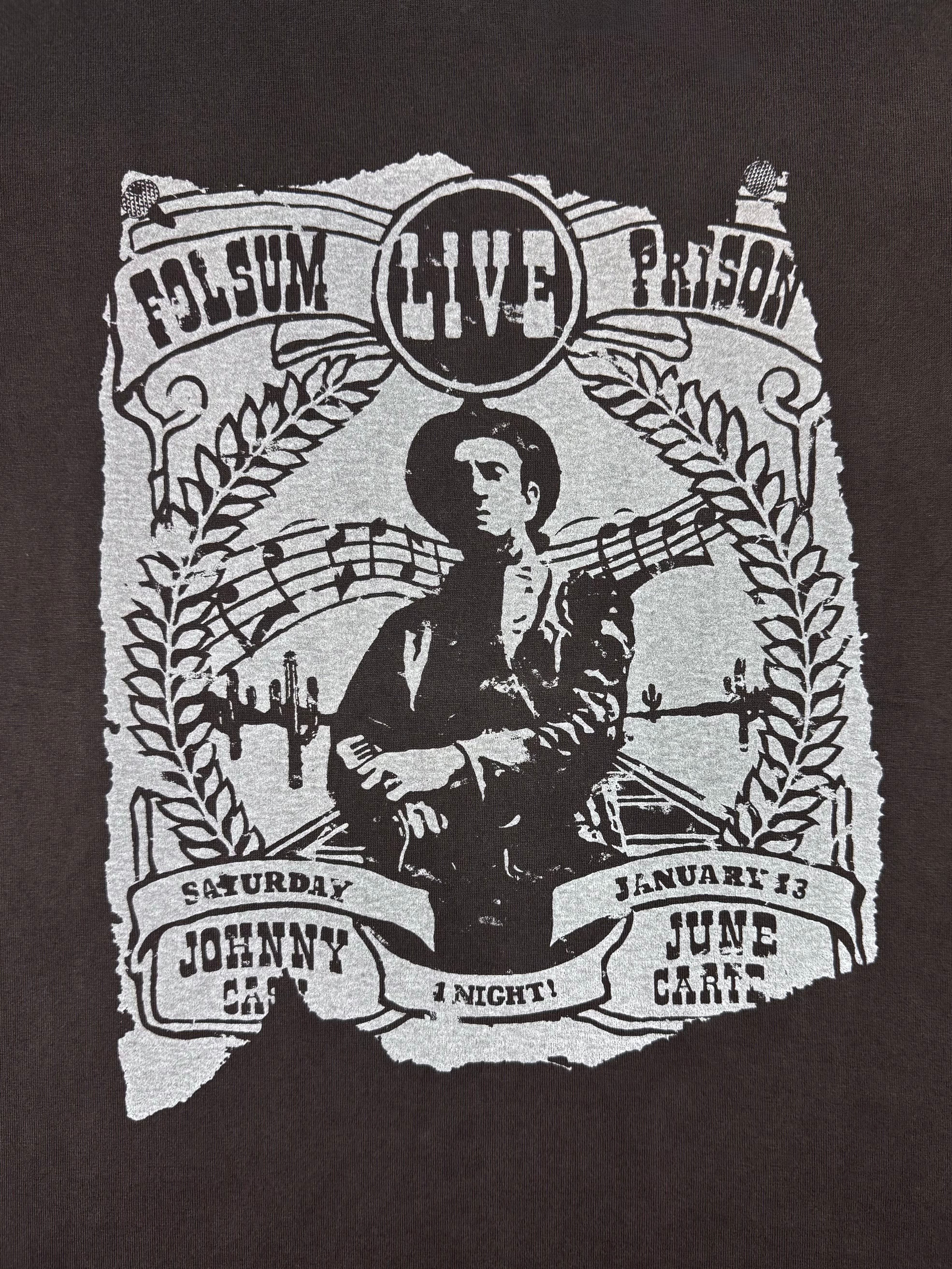 FW07 Number (N)ine “Love, God, Murder” Johnny Cash ‘Folsom Prison’ T shirt (deadstock)
