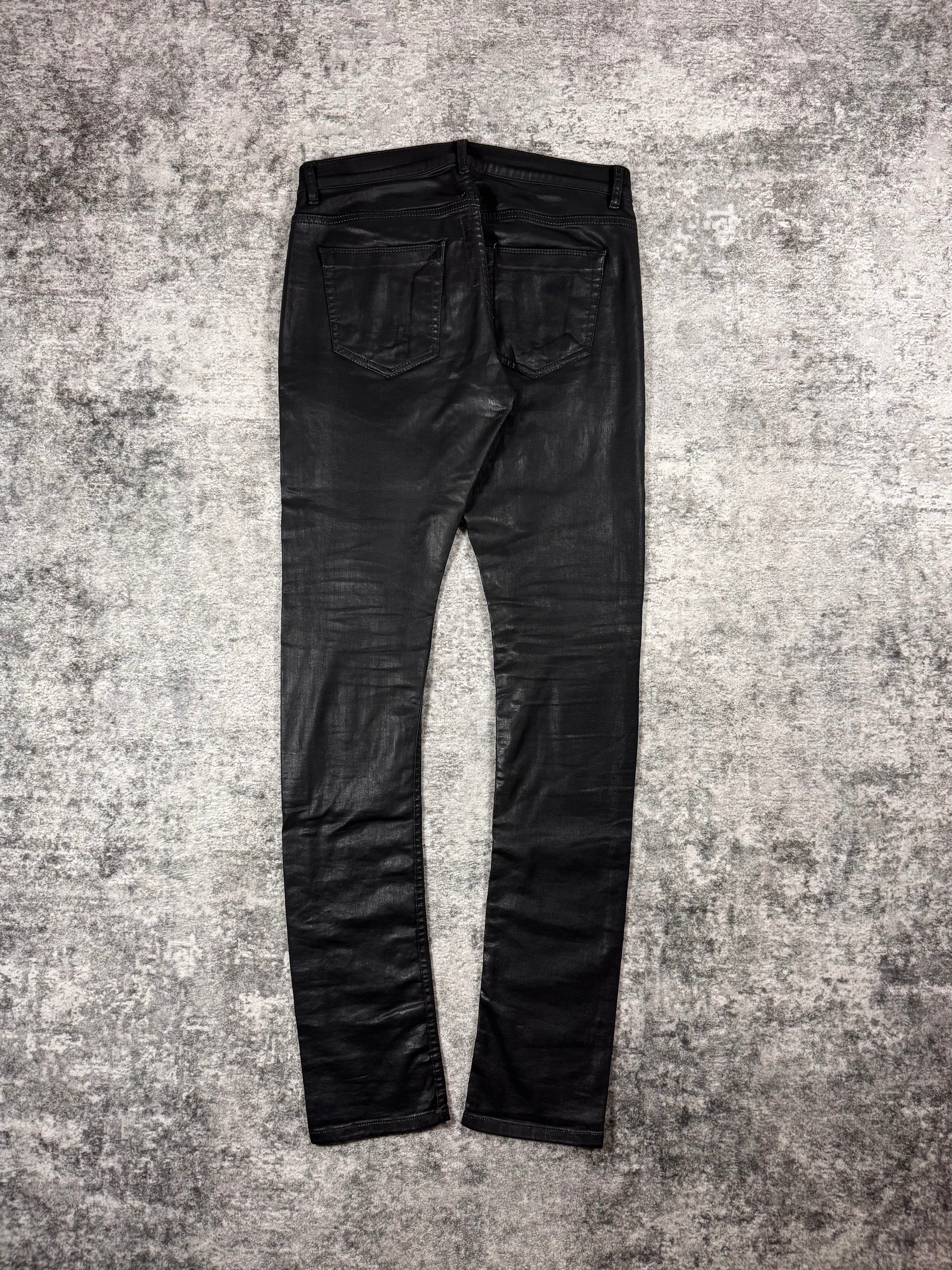 FW15 Rick Owens "Sphinx" Black Waxed Detroit Cut Denim