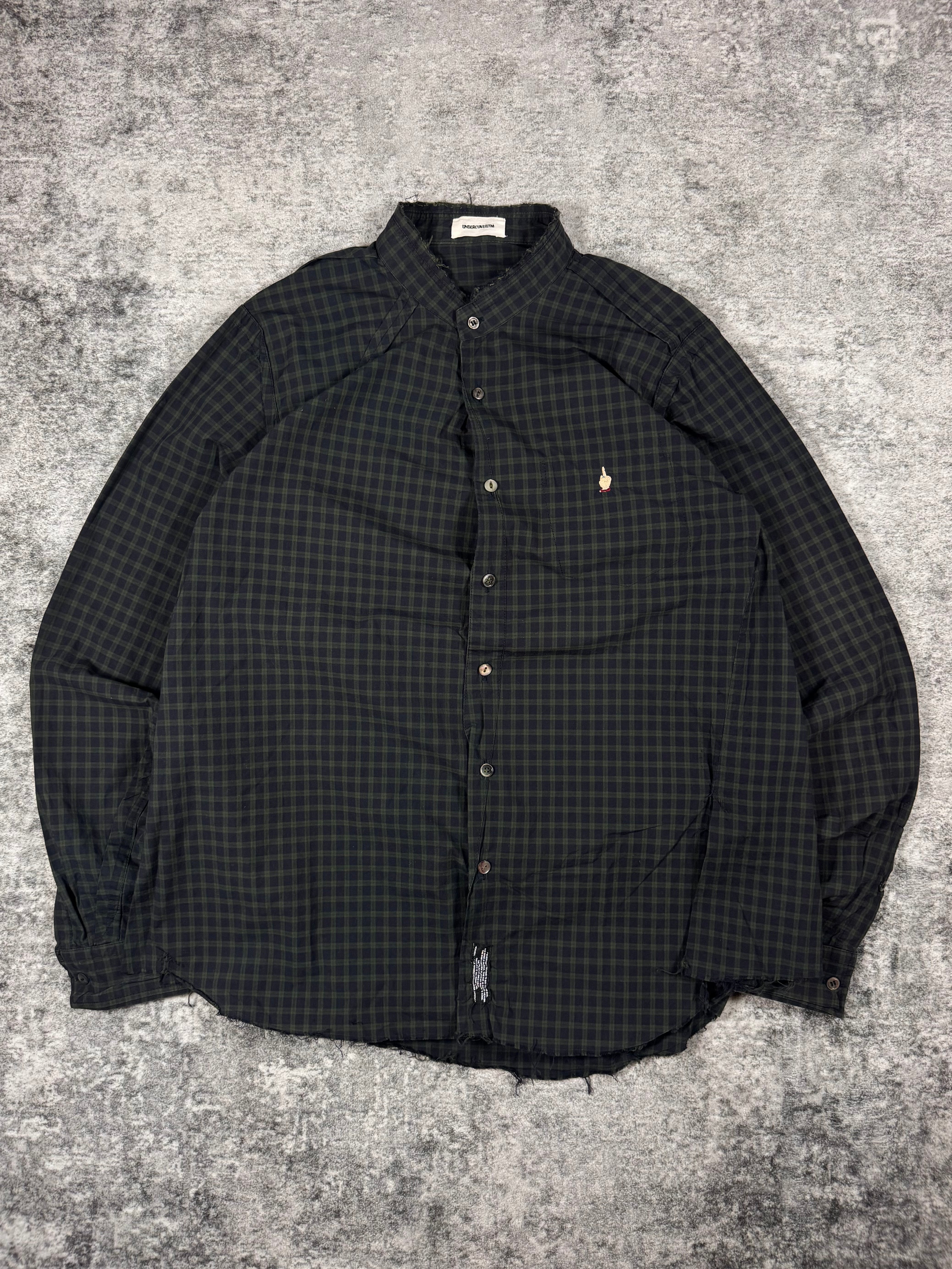 SS13 Undercover ‘Fuck You’ Embroidery Deconstructed Check Shirt