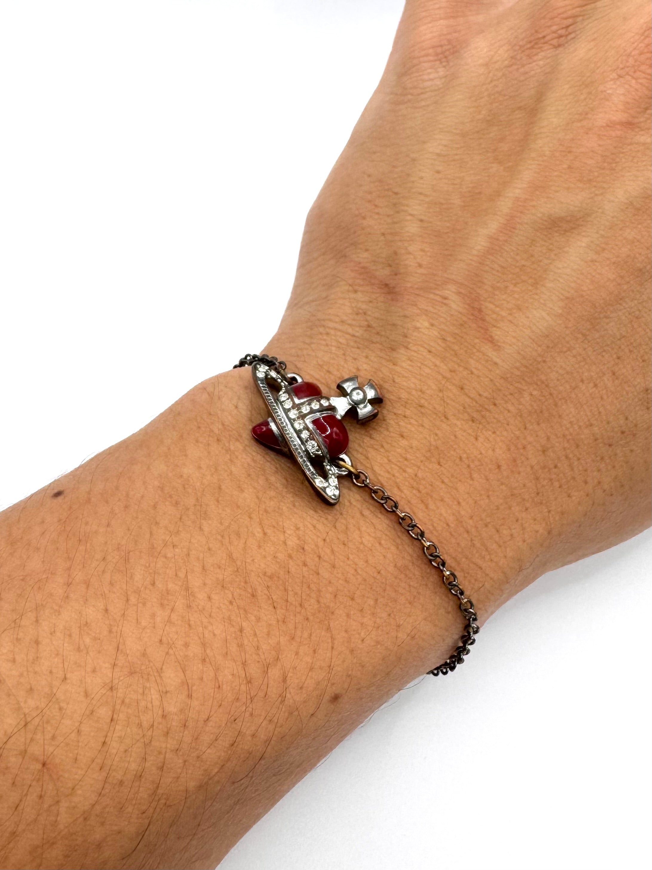 Vivienne Westwood Silver 'Heart Orb' Bracelet