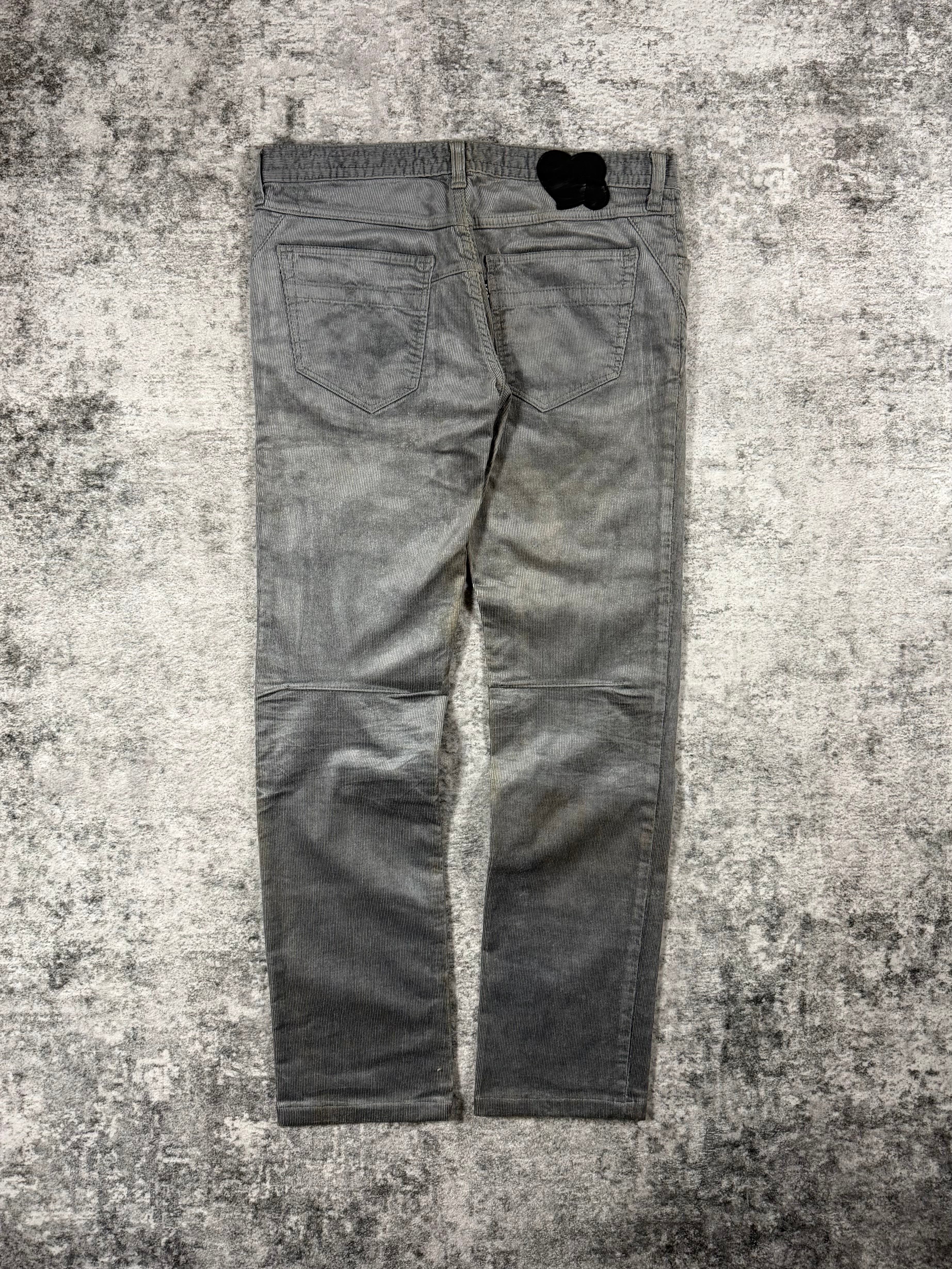 FW07 Number (N)ine “Love God Murder” Silver-Tint Pain Corduroy Pants