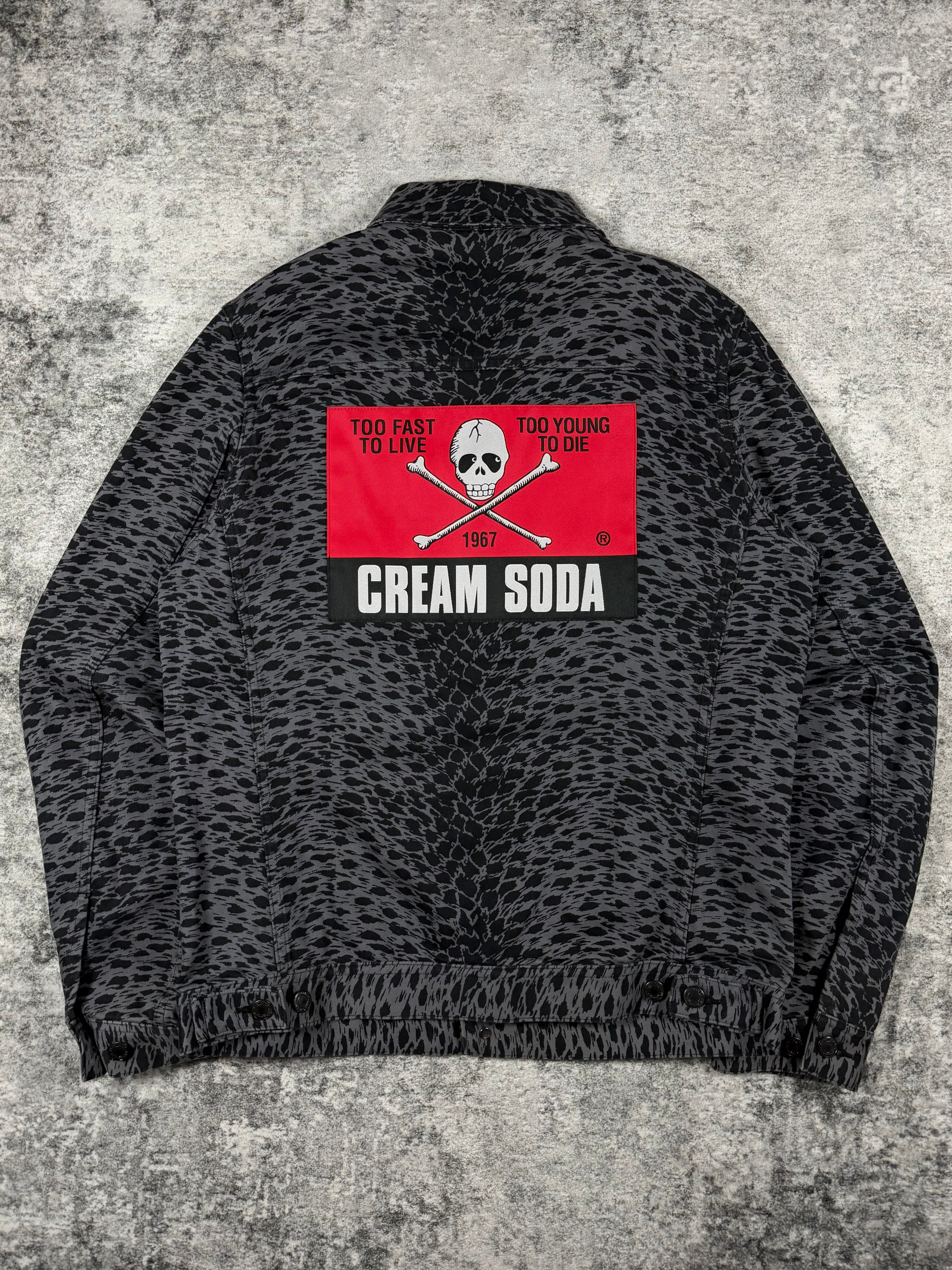 SS18 Undercover x Cream Soda “Spiritual Noise” Leopard Print Denim Jacket