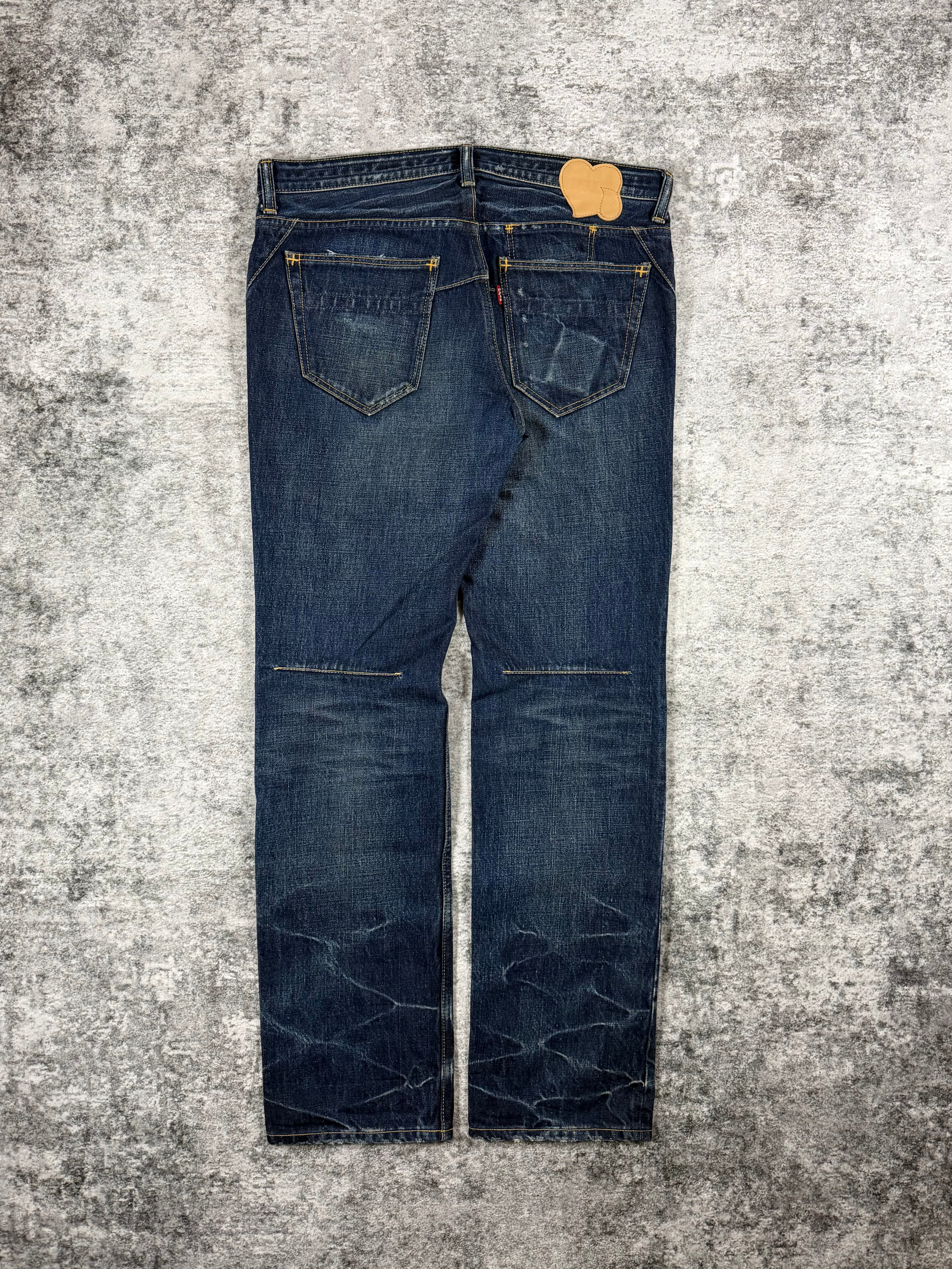 SS07 Number (N)ine “About A Boy” Indigo Honeycomb Pain Denim