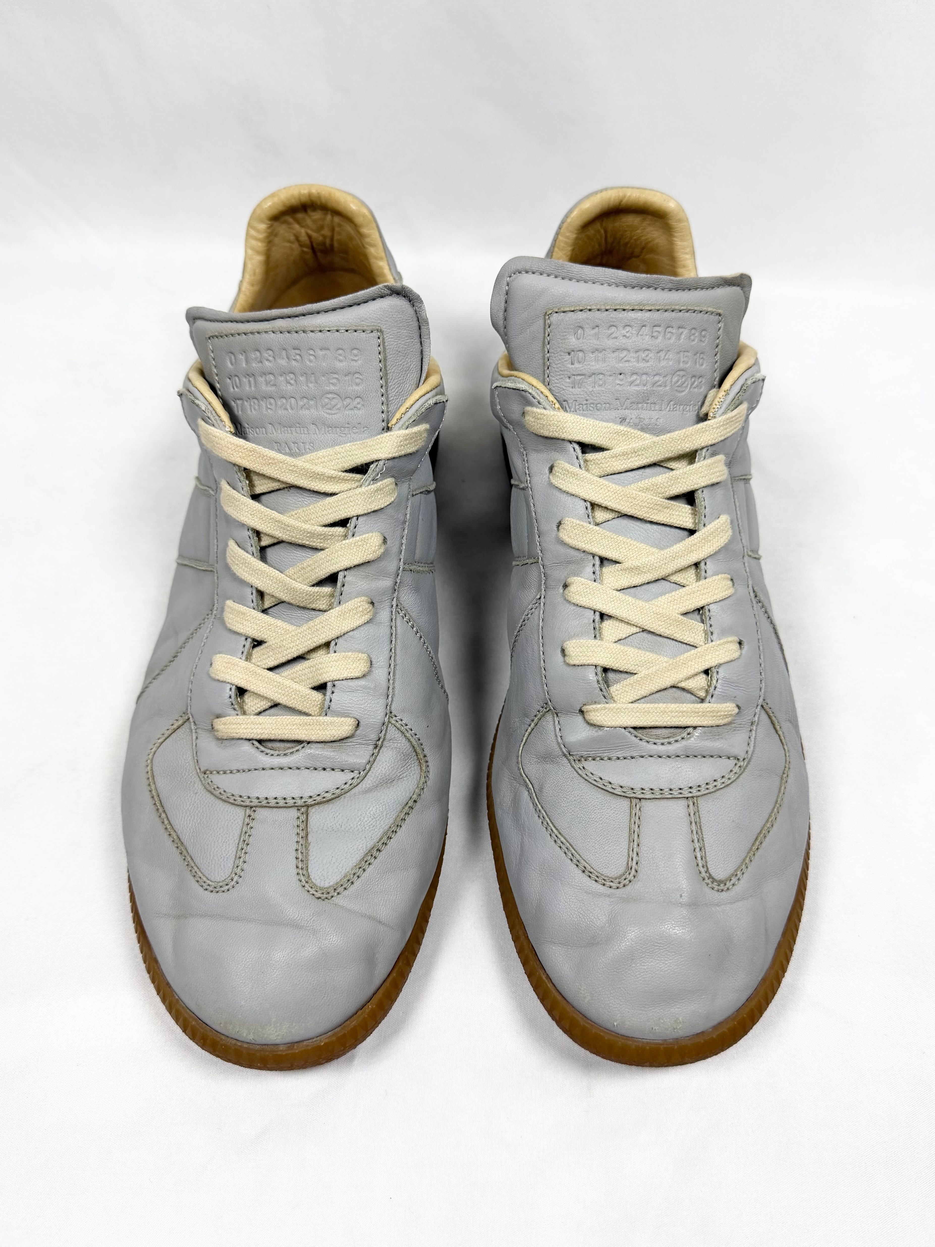 2010s Maison Margiela Sky Blue Leather GAT Replica Low