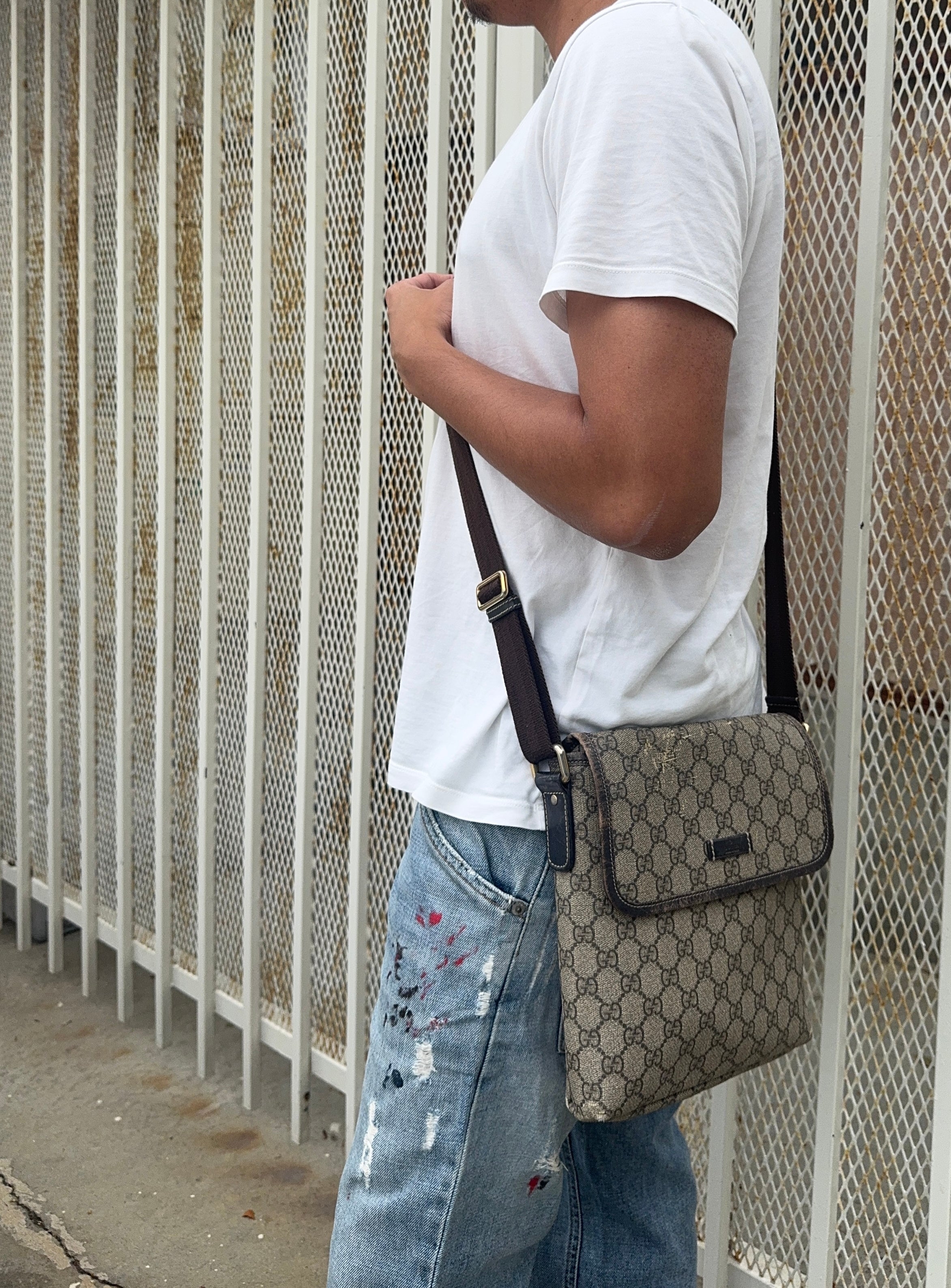 2000s Gucci ‘Guccisima’ Coated Leather Crossbody Bag