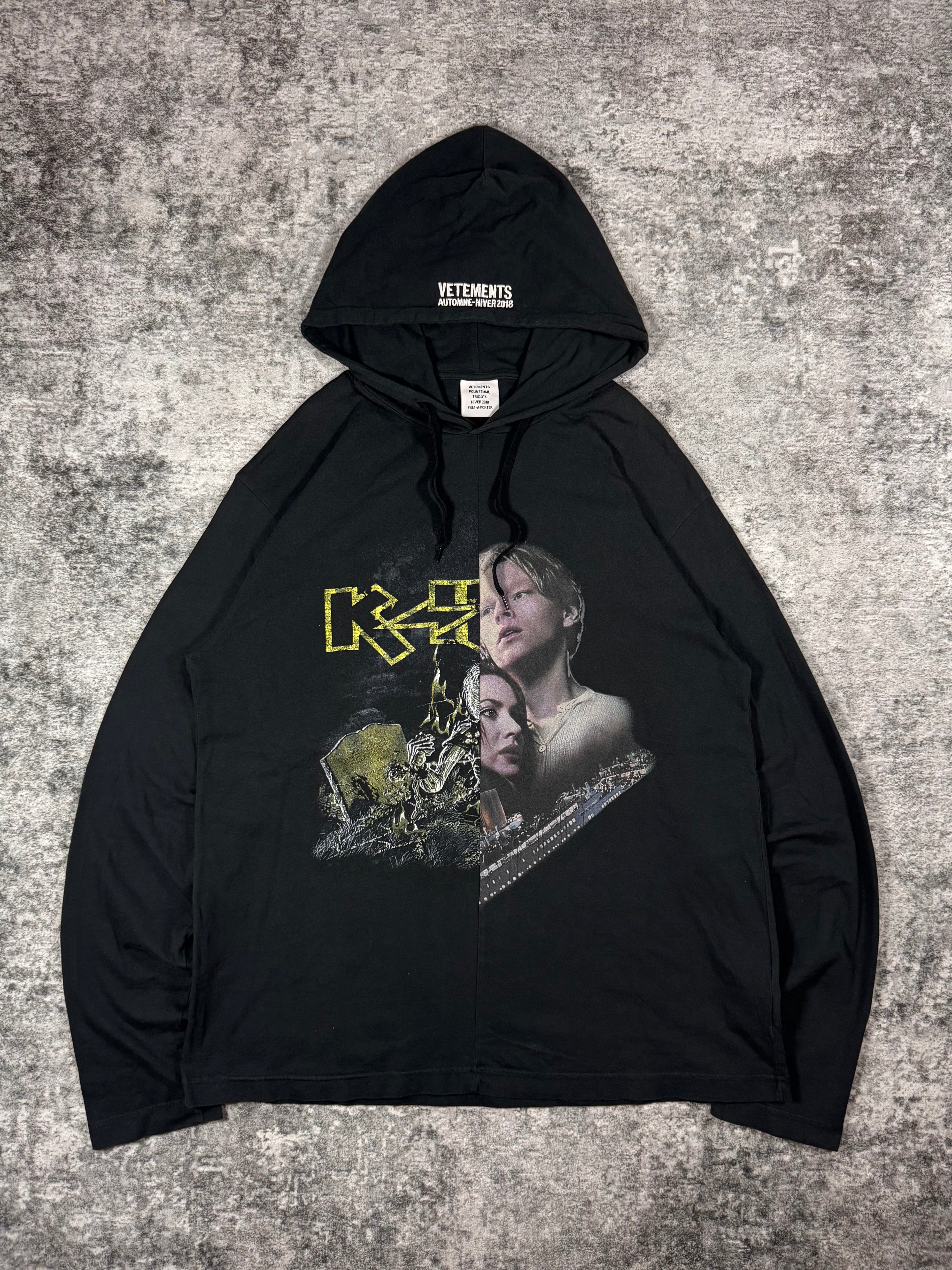 FW17 Vetements ‘K-Hole/Titanic’ Split Oversized Hoodie