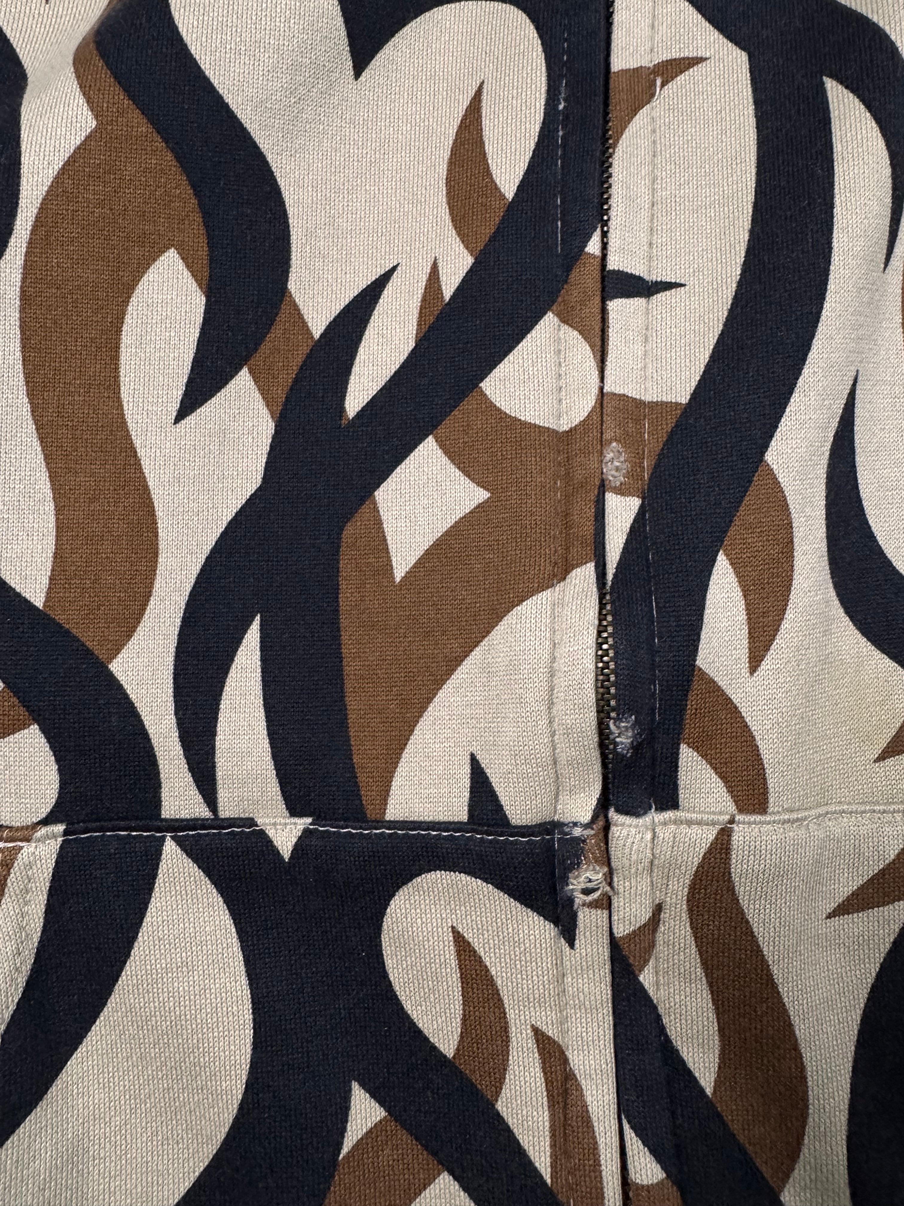 AW04 Number (N)ine “Give Peace A Chance” Tribal Zip-Up Hoodie