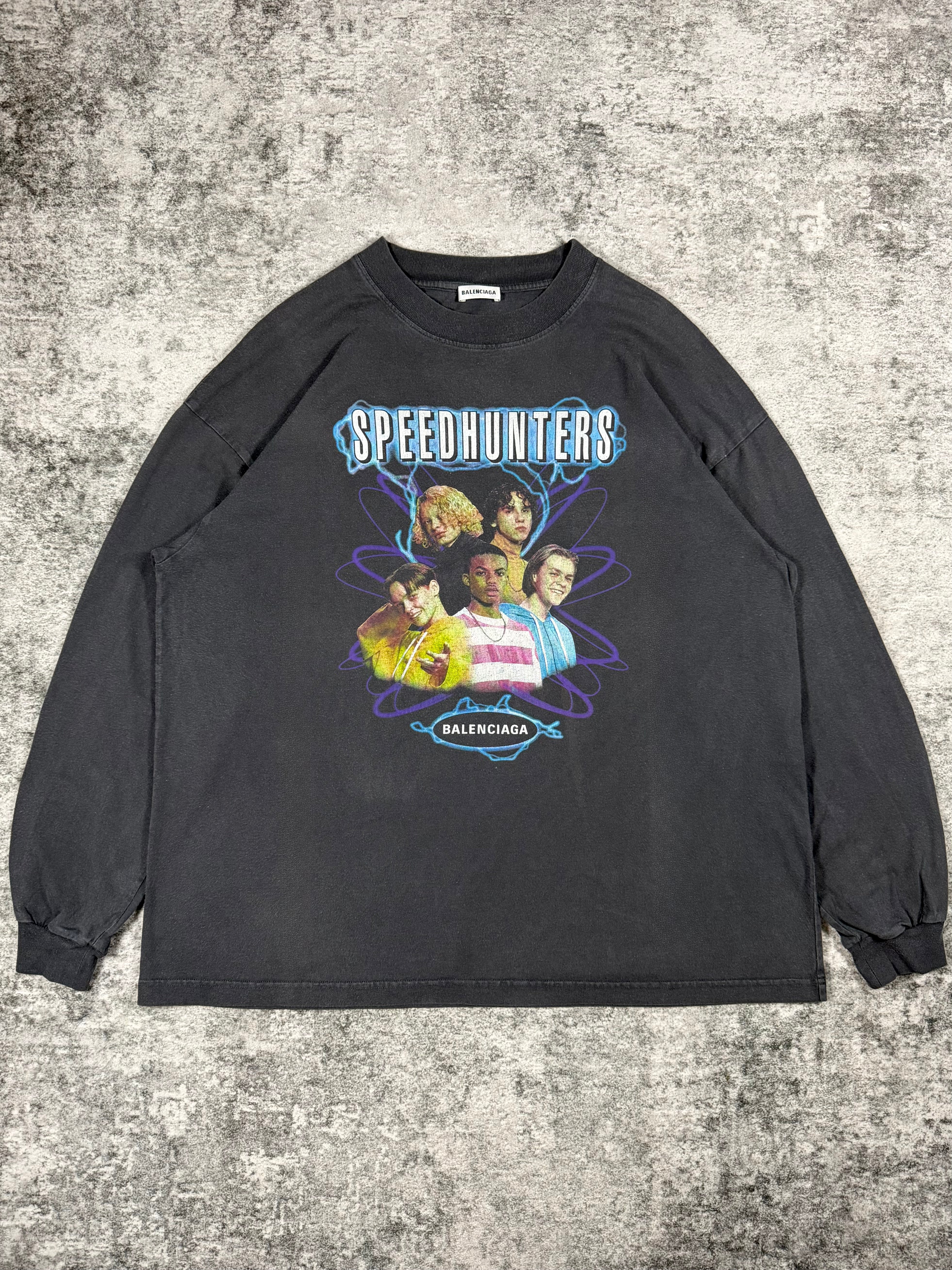FW18 Balenciaga ‘Speed Hunters’ Tour Faded Oversized Longsleeve
