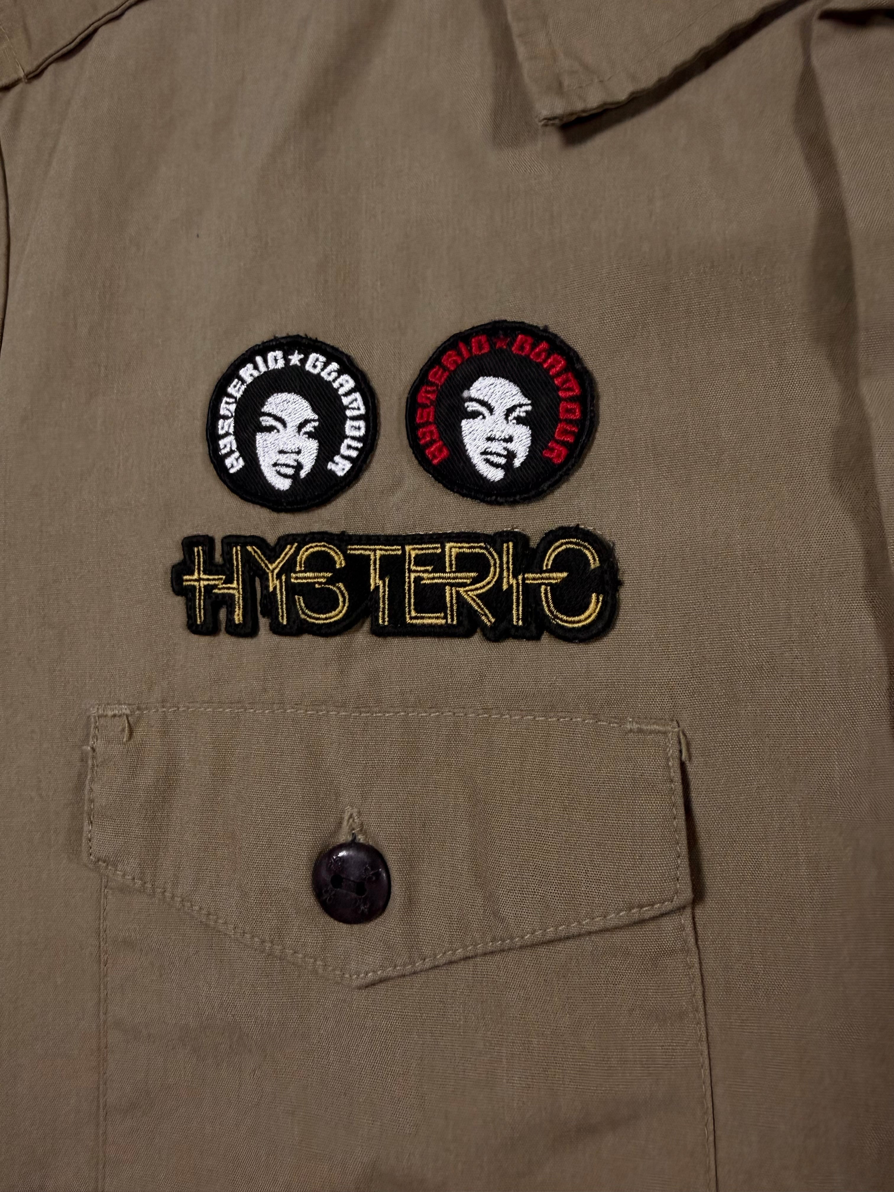 1990s Hysteric Glamour ‘Black Panther’ Patchwork Military Shirt