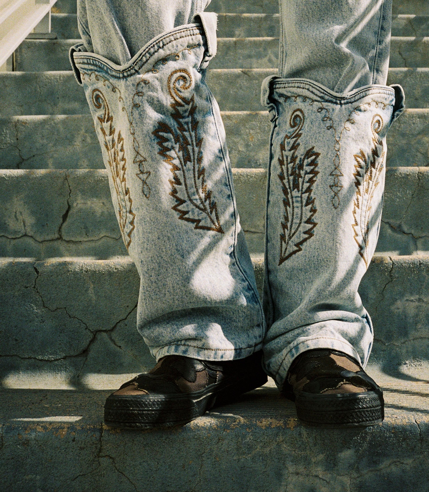 AW03 Number (N)ine “Touch Me I’m Sick” Crying Heart Patchwork Slip-On