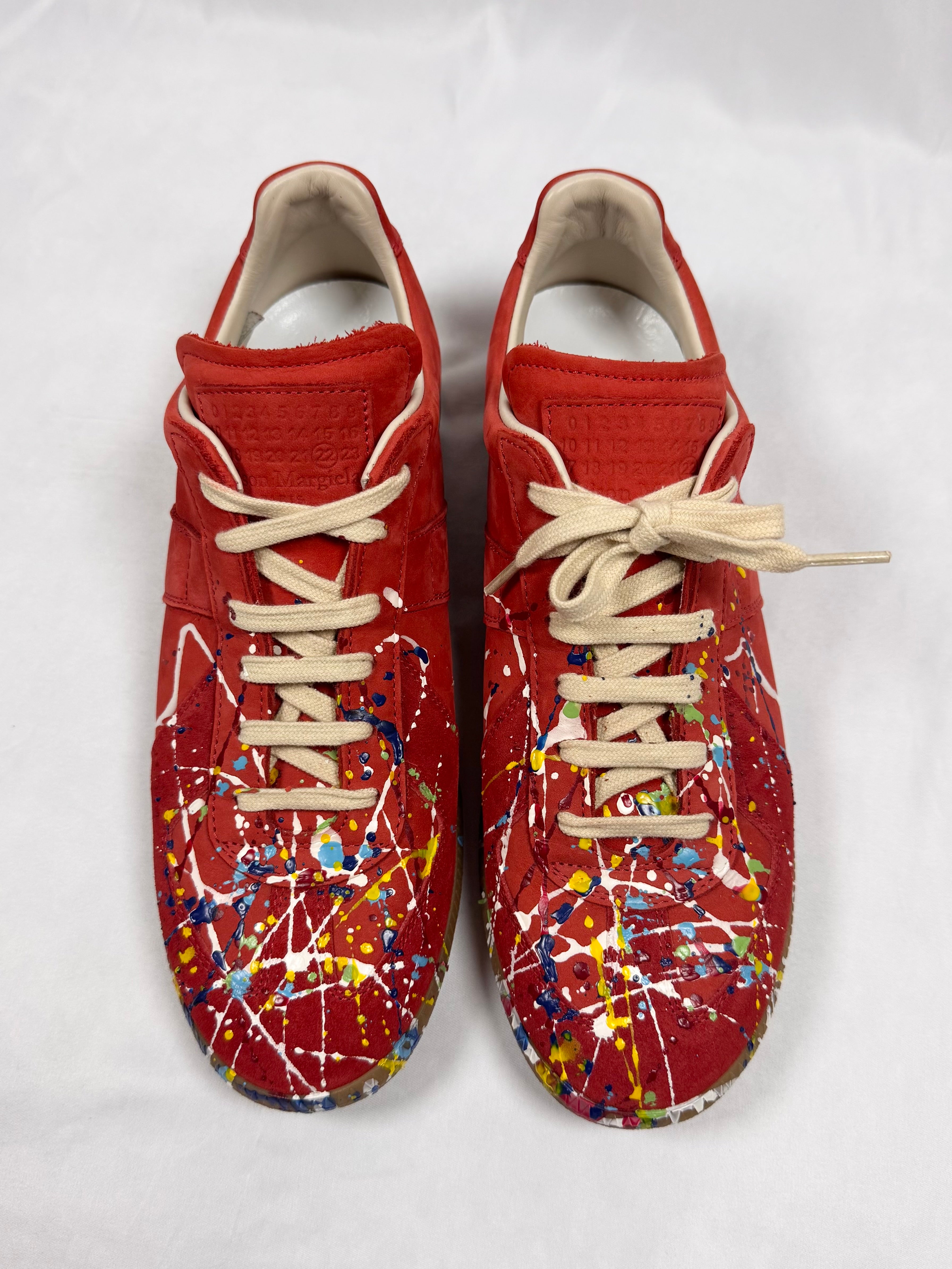 Maison Margiela Red ‘Paint Splatter’ GAT Replica Low