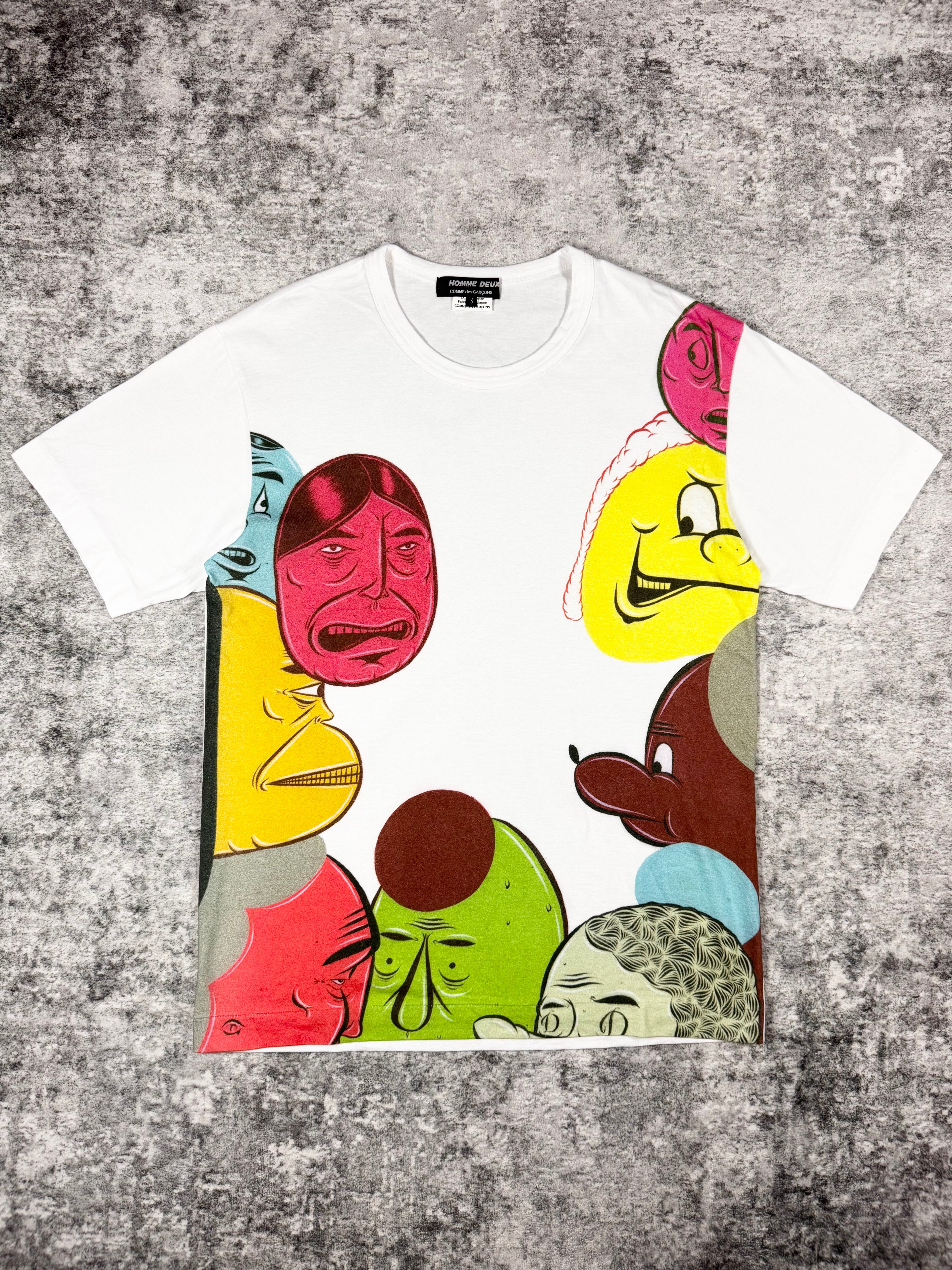 SS18 Comme Des Garçons Homme Deux Barry McGee ‘Faces’ T shirt