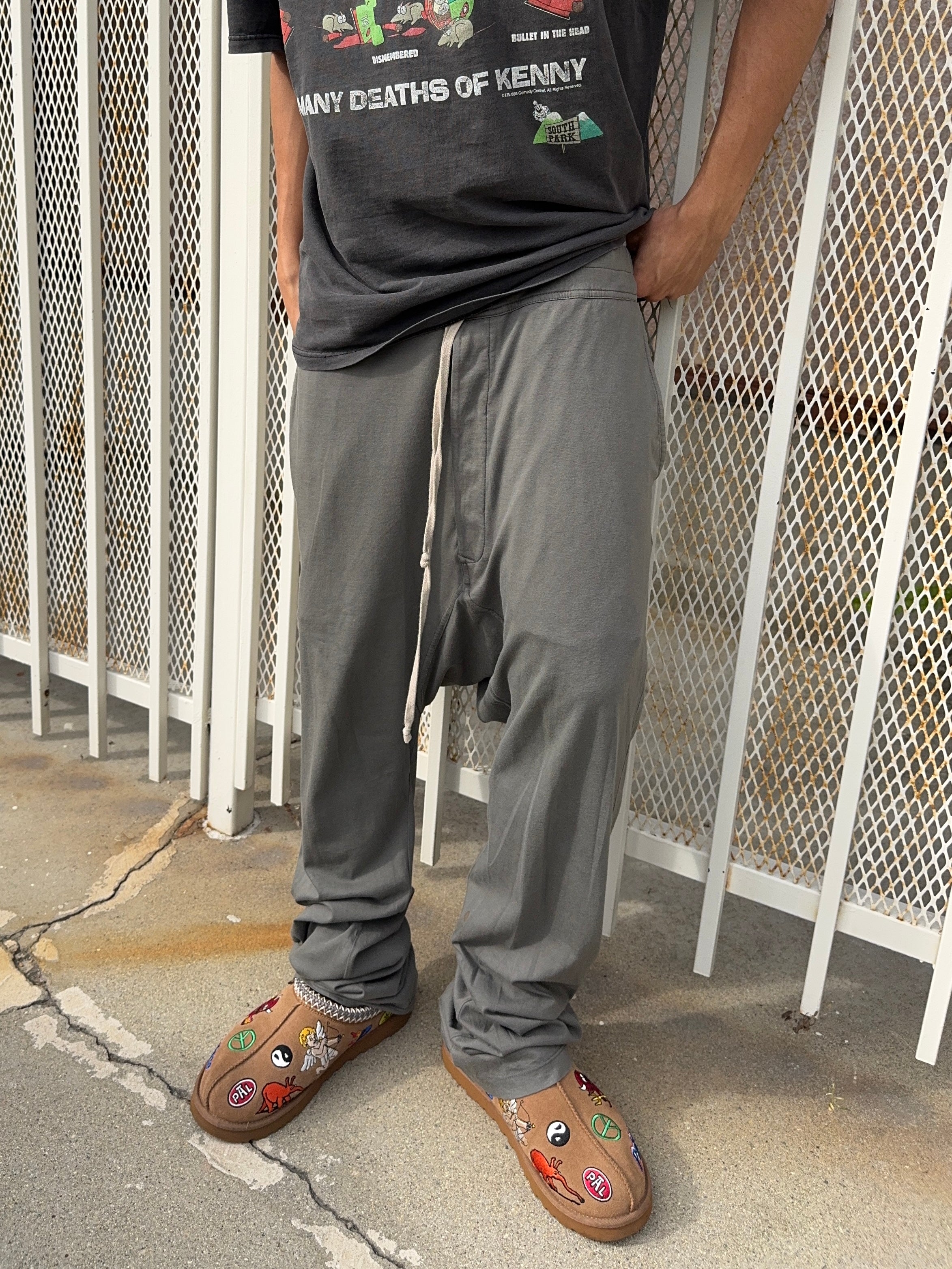 SS14 Rick Owens “Vicious” Dark Dust Drop-Crotch Sweatpants
