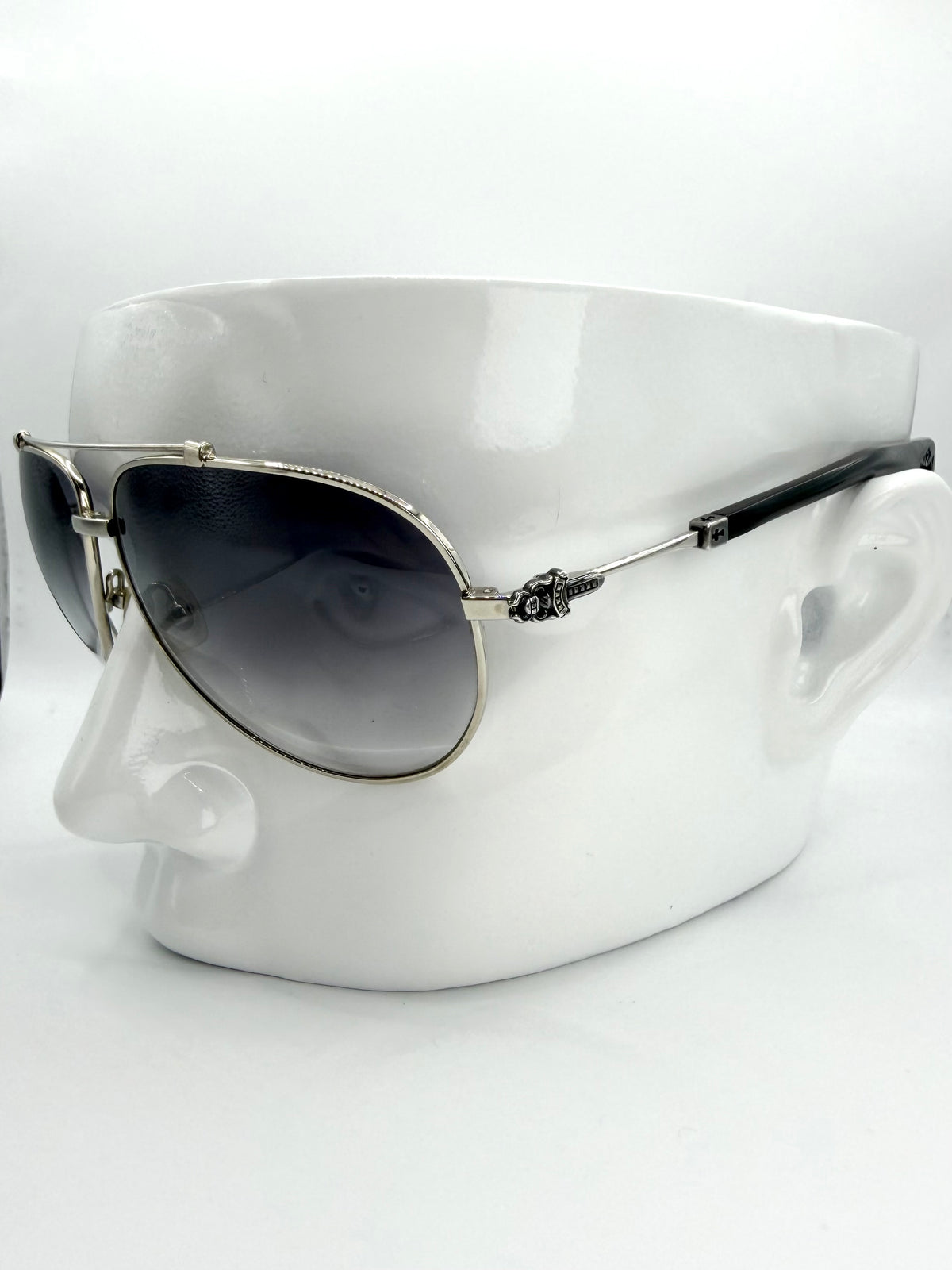 Chrome Hearts ‘Stoned’ Dagger Cross Cut-Out Aviator Sunglasses