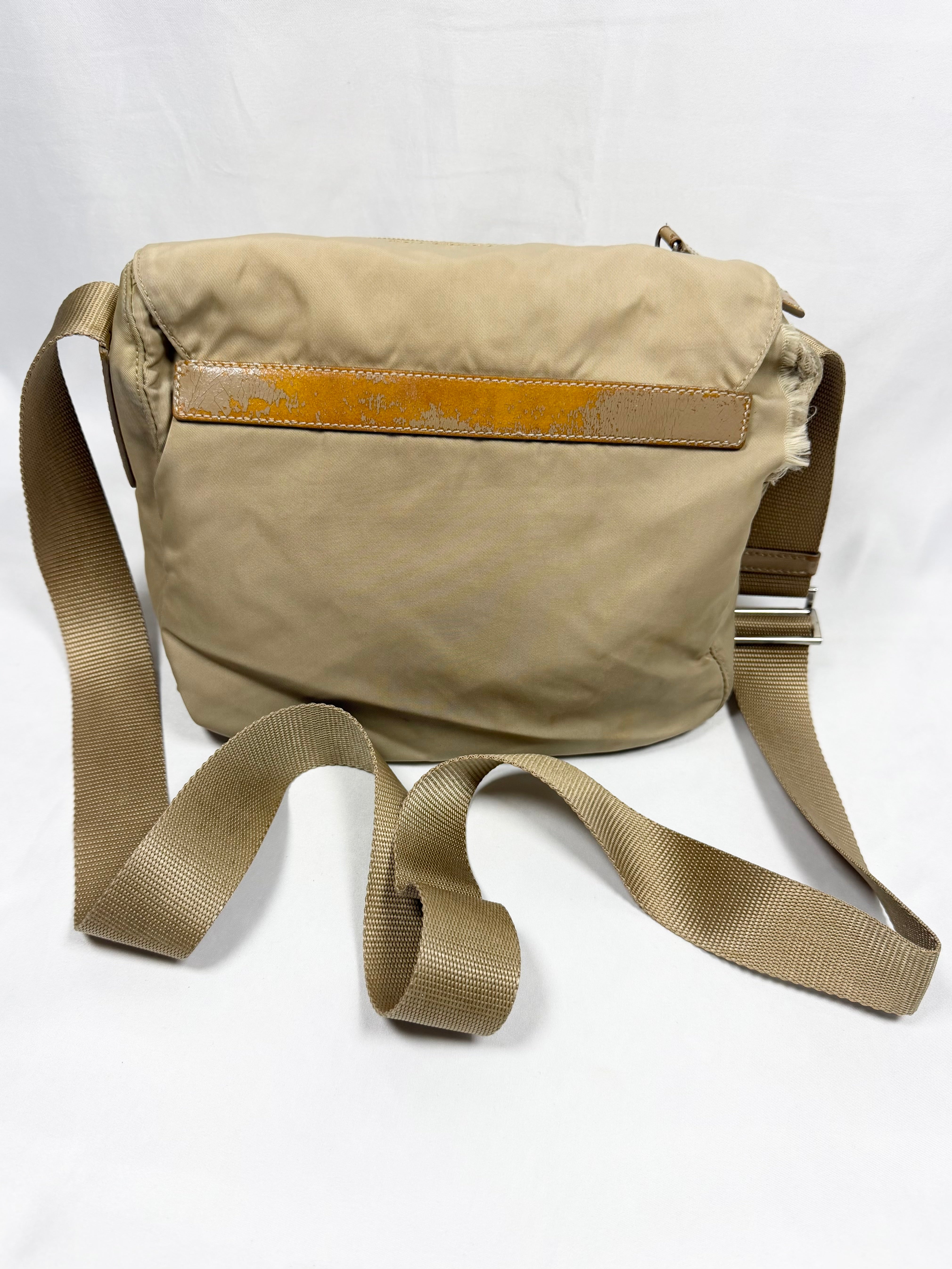 2000s Prada ‘Sabbia’ Tessuto Nylon Mini Crossbody Bag