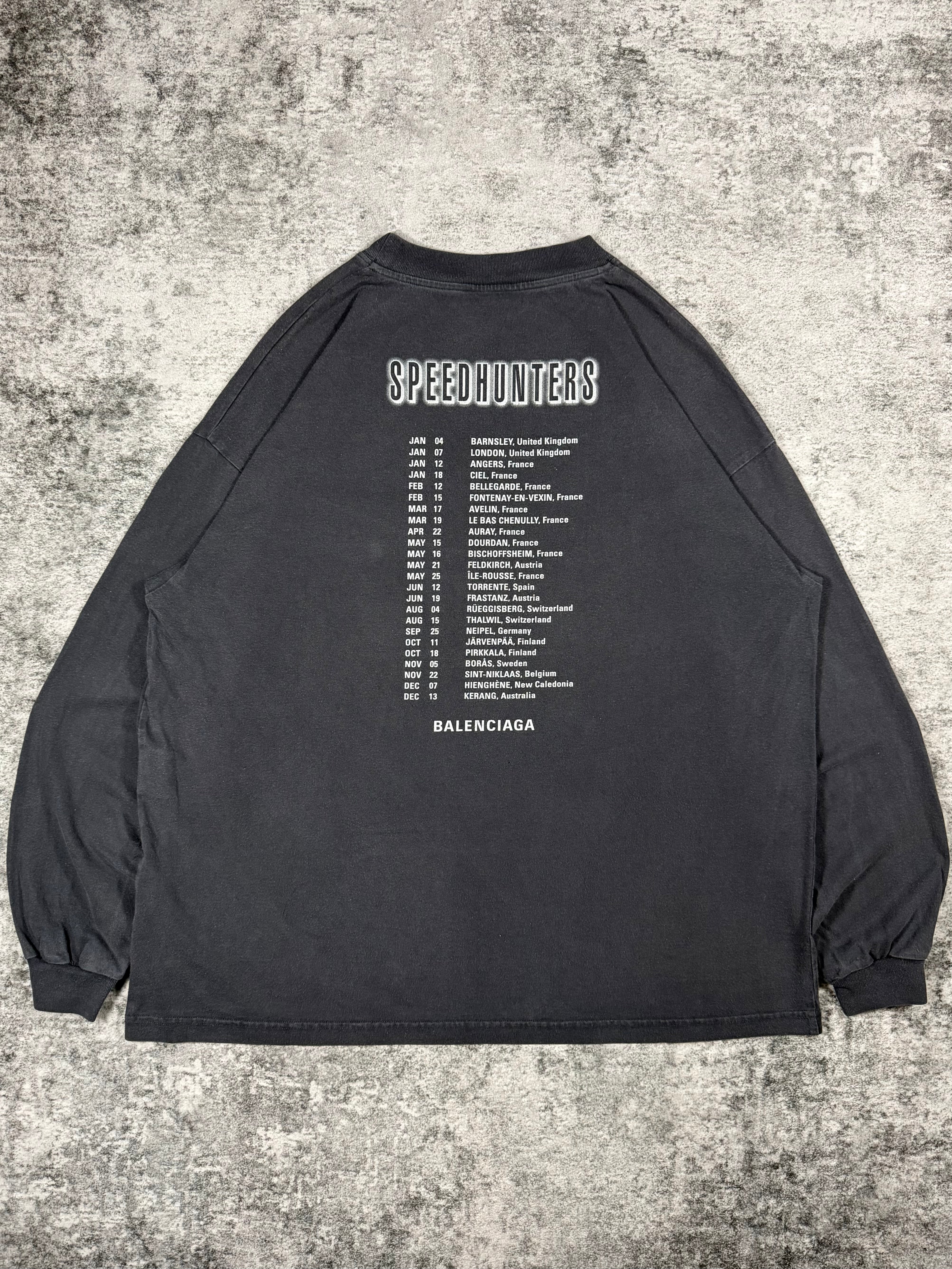 FW18 Balenciaga ‘Speed Hunters’ Tour Faded Oversized Longsleeve