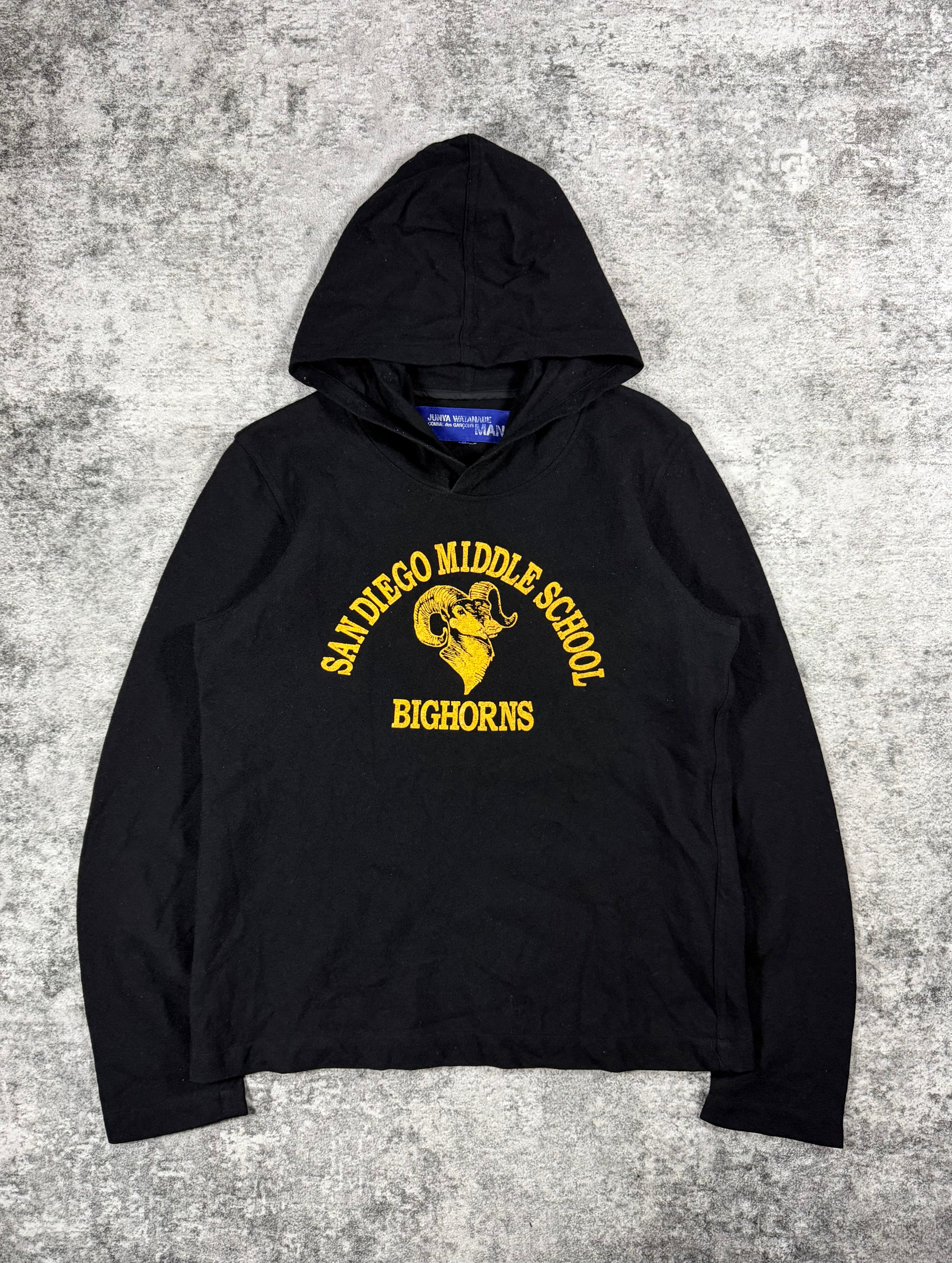 FW02 Junya Watanabe ‘San Diego Middle School Bighorns’ Wool Hoodie