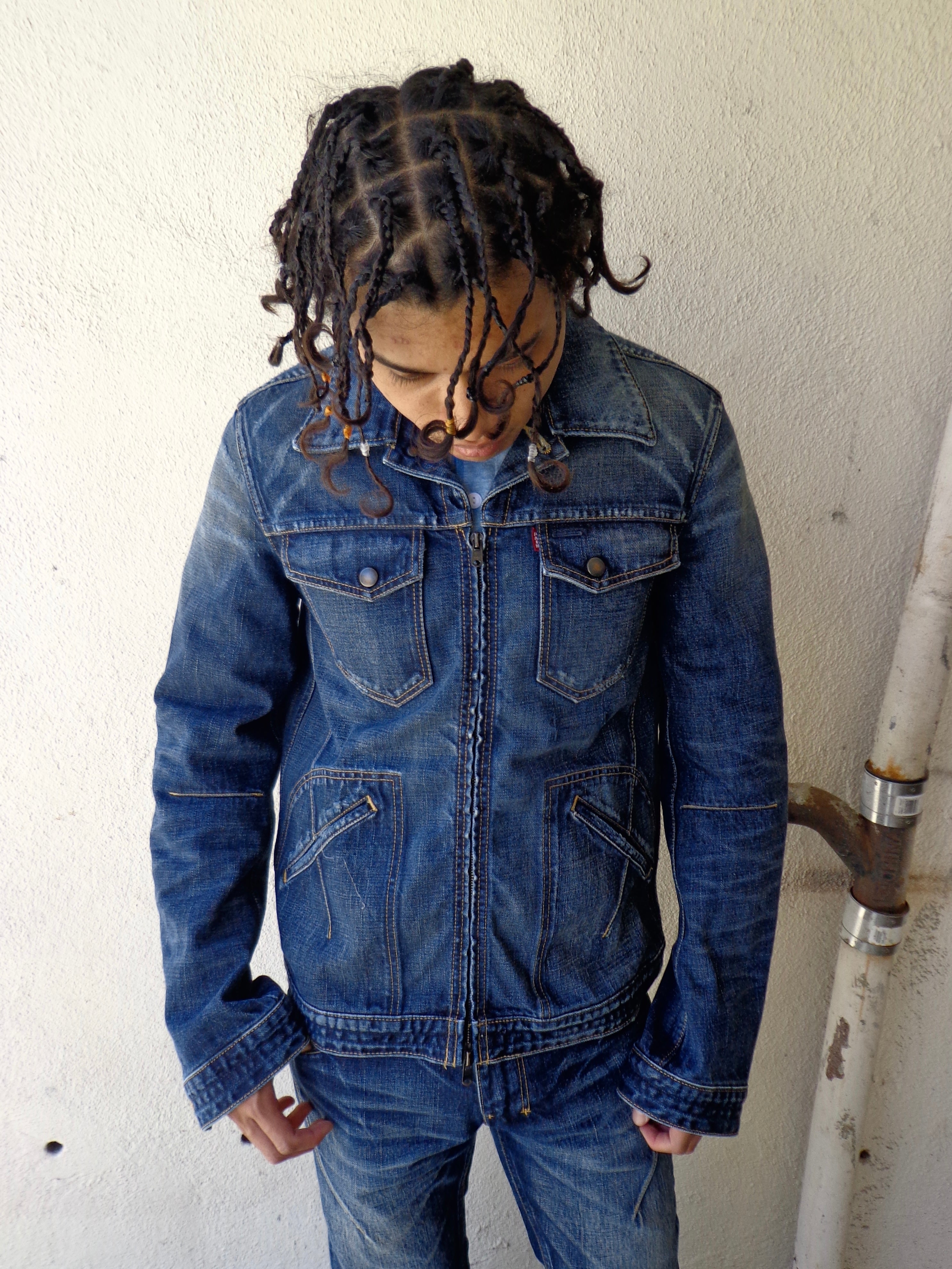 SS07 Number (N)ine “About A Boy” Deep Indigo Pain Denim Jacket