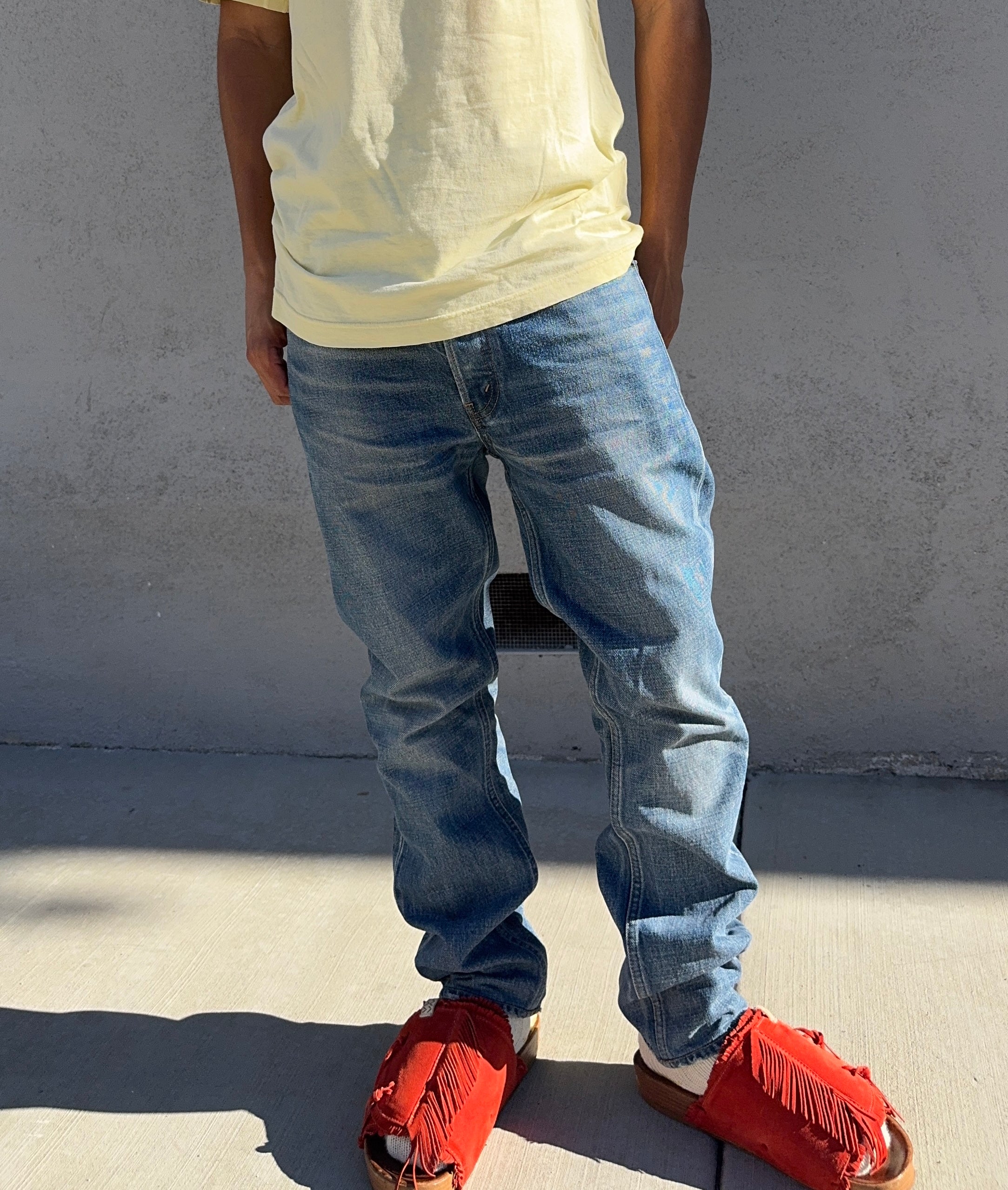 FW23 Celine Heidi Slimane ‘Lou’ Vintage Union Wash Denim