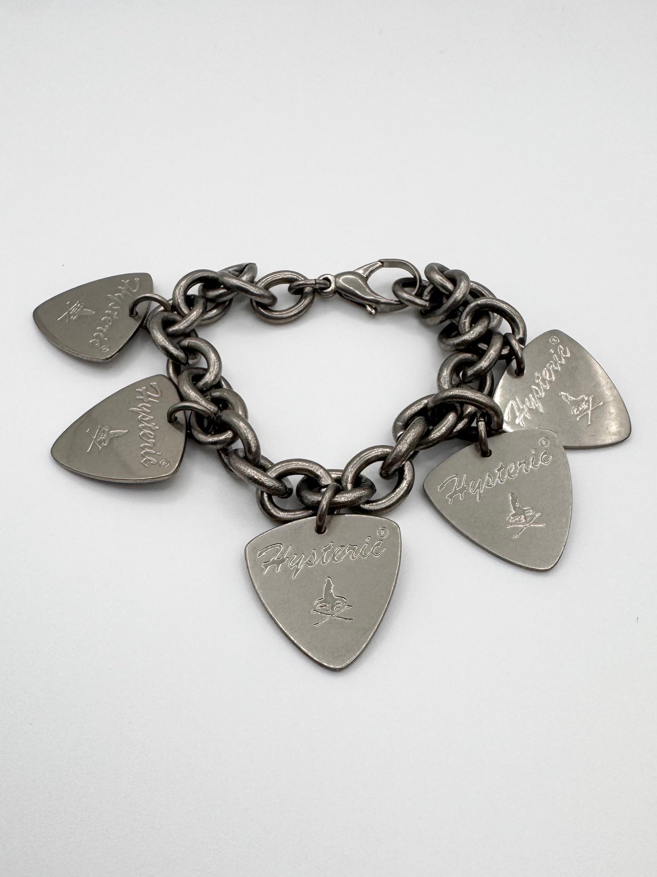 Hysteric Glamour Multi ‘Guitar Pick’ Silver Bracelet
