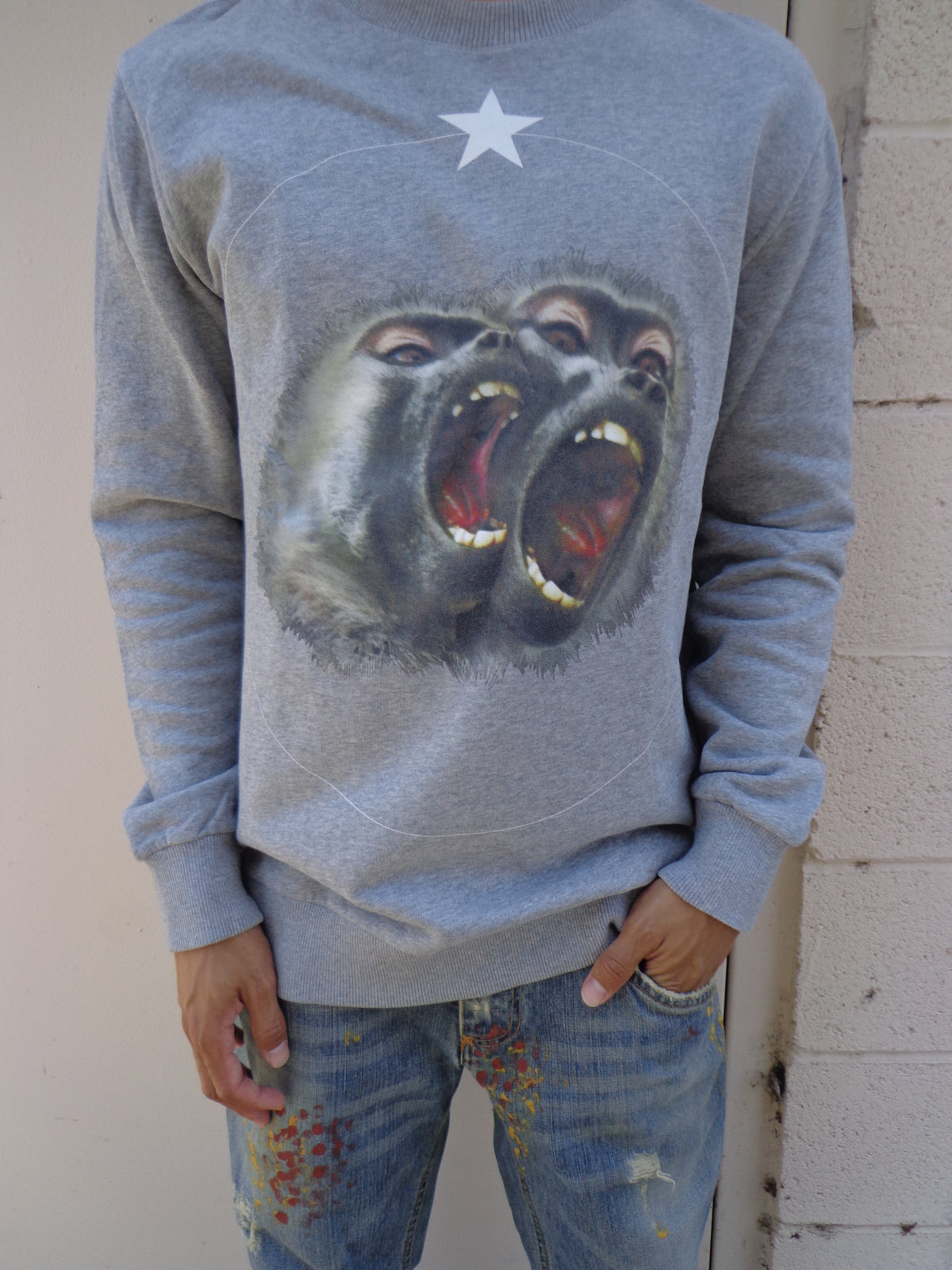 FW16 Givenchy Riccardo Tisci ‘Monkey Brothers’ Crewneck
