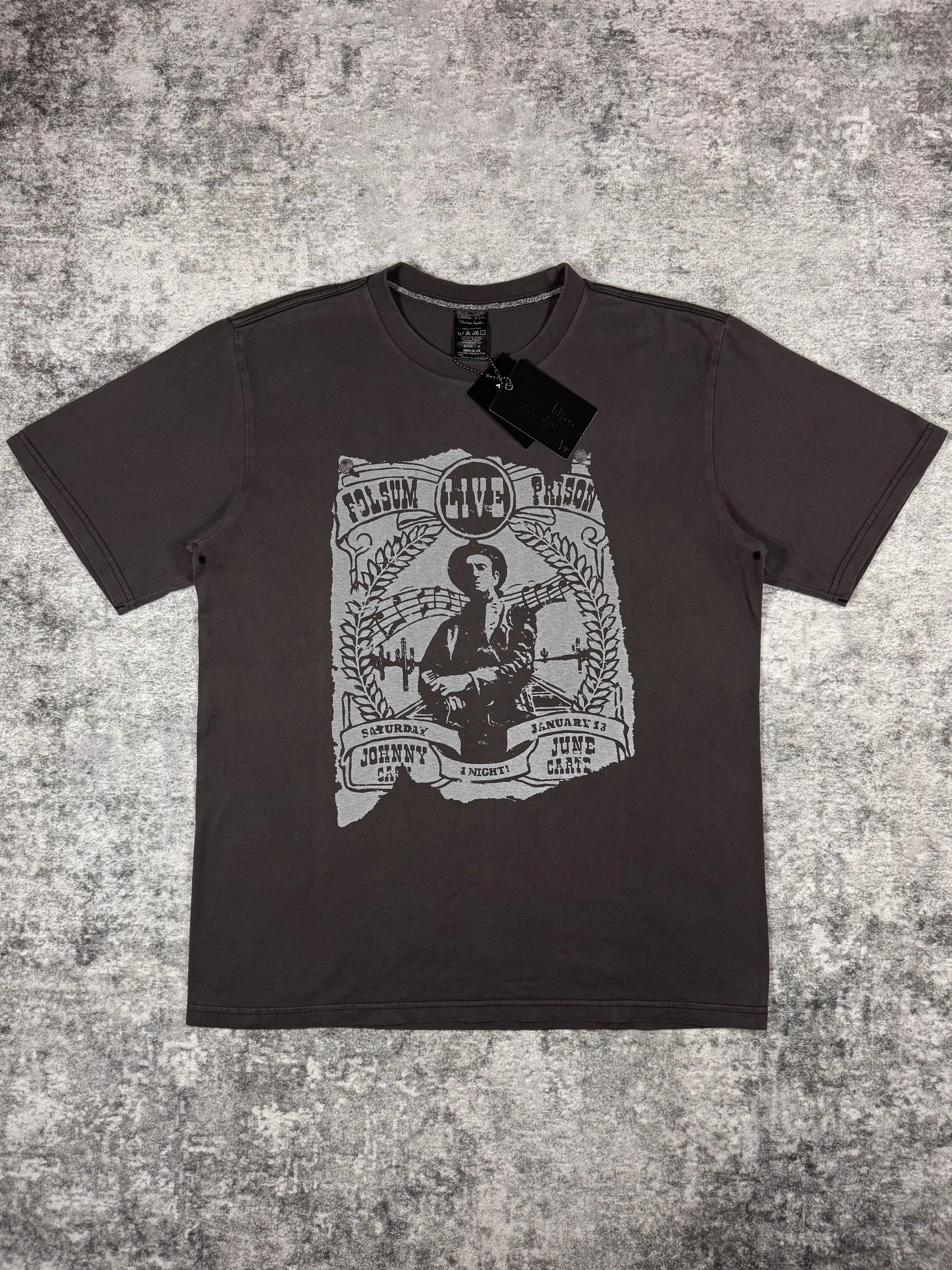 FW07 Number (N)ine “Love, God, Murder” Johnny Cash ‘Folsom Prison’ T shirt (deadstock)