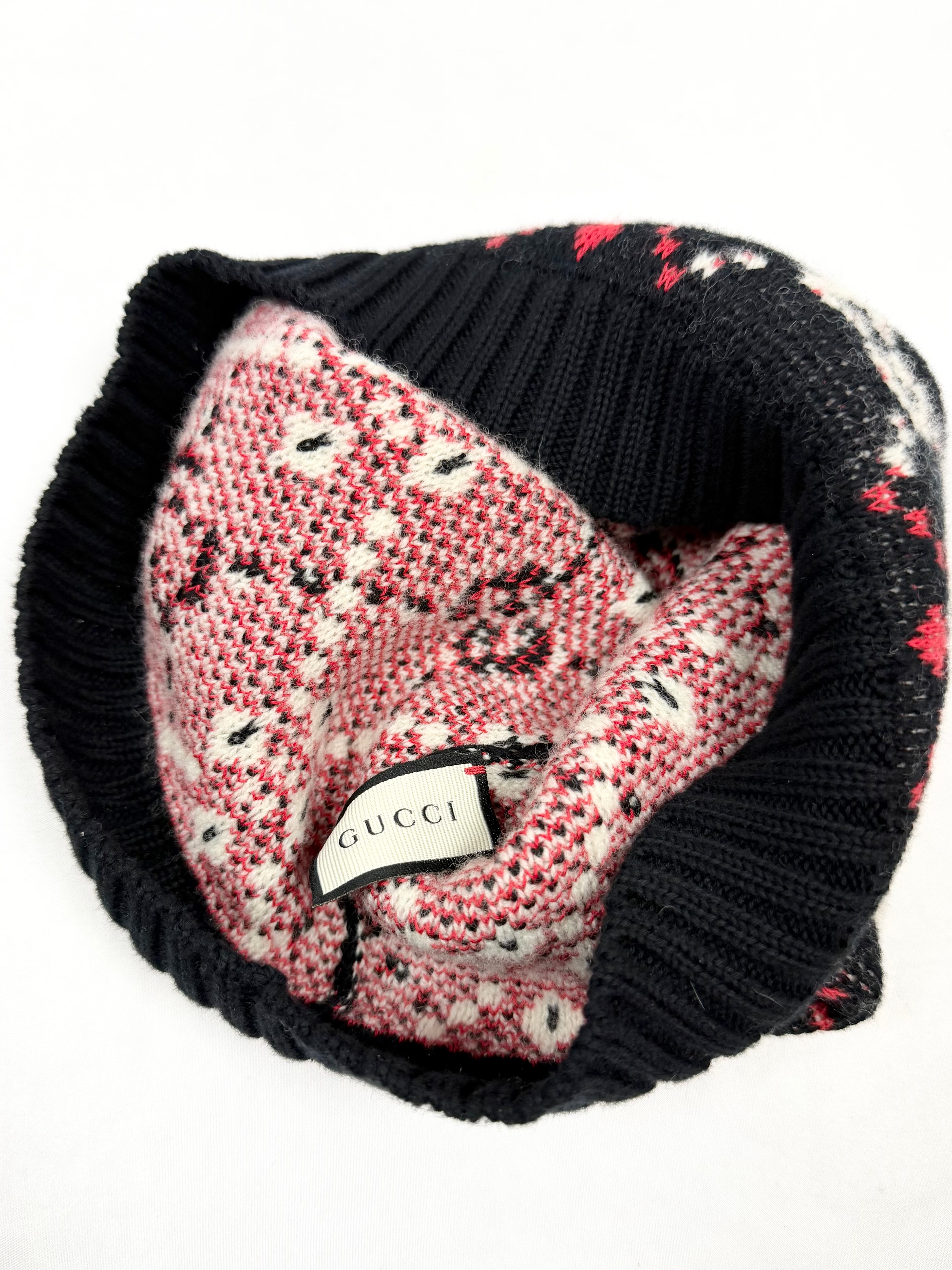 2010s Gucci Frida Giannini ‘GG’ Diamante Monogram Beanie
