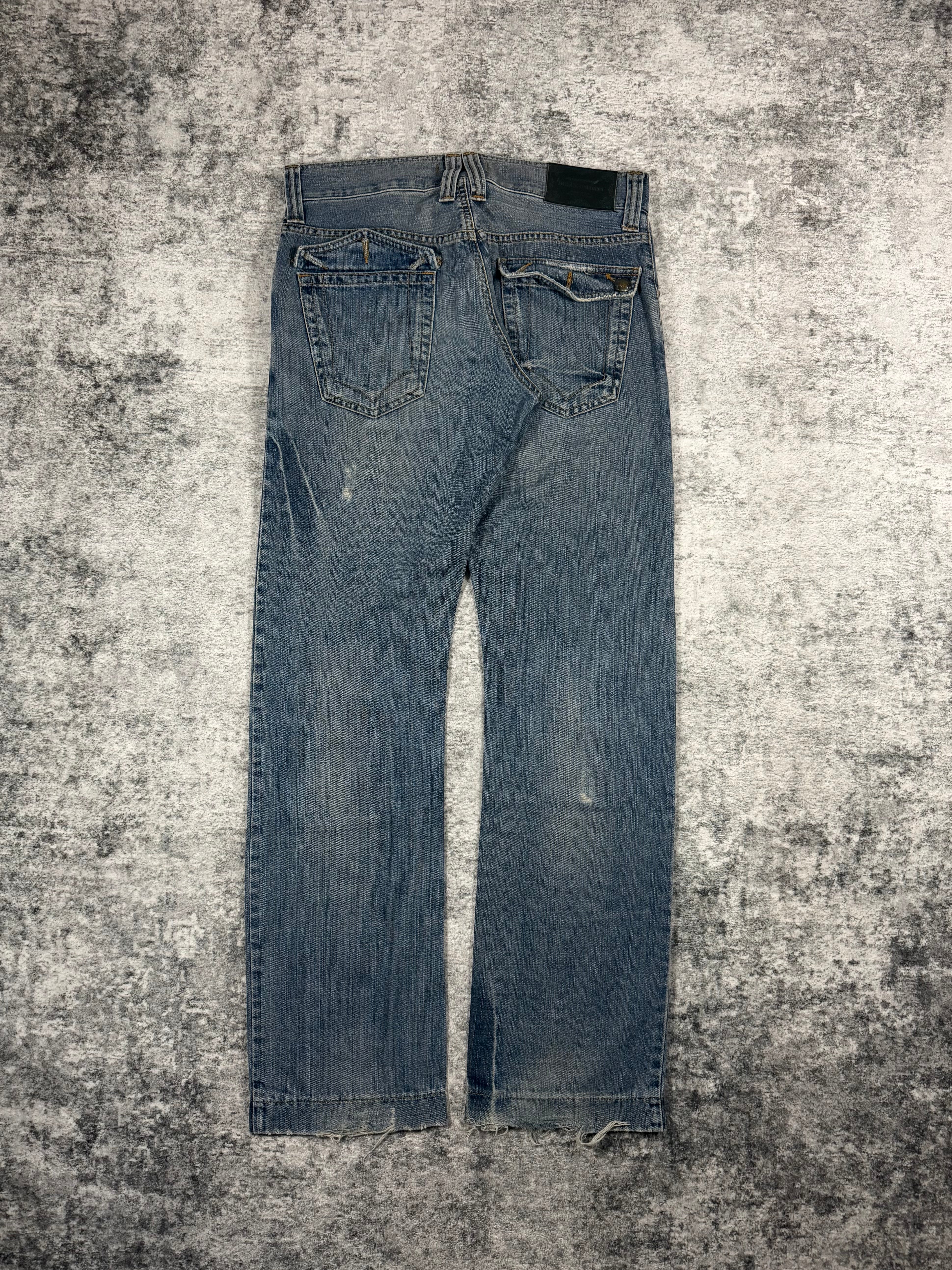 2000s Dolce & Gabbana Faded Wash Double Pocket Distressed Denim