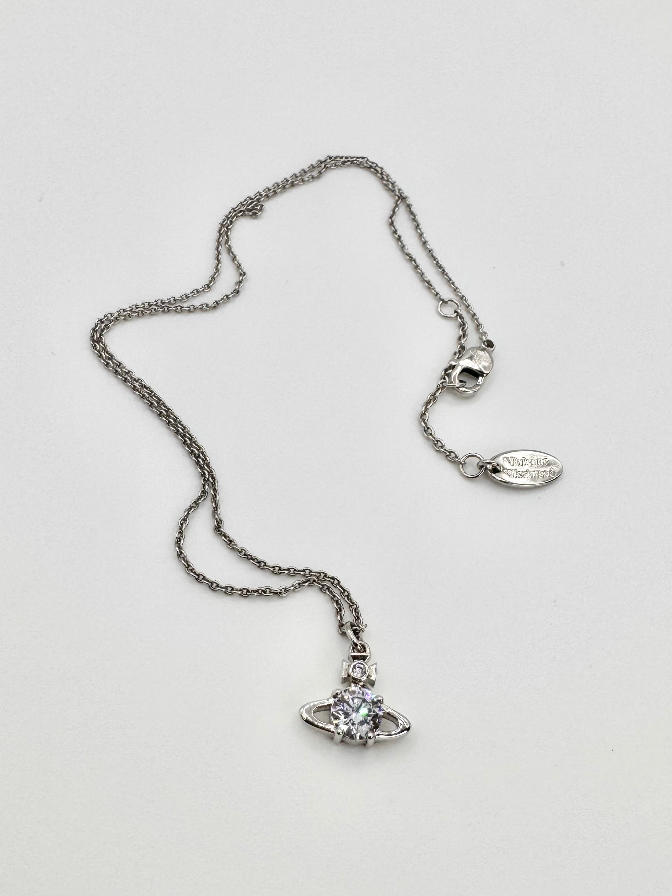 Vivienne Westwood Mini Silver Orb Necklace