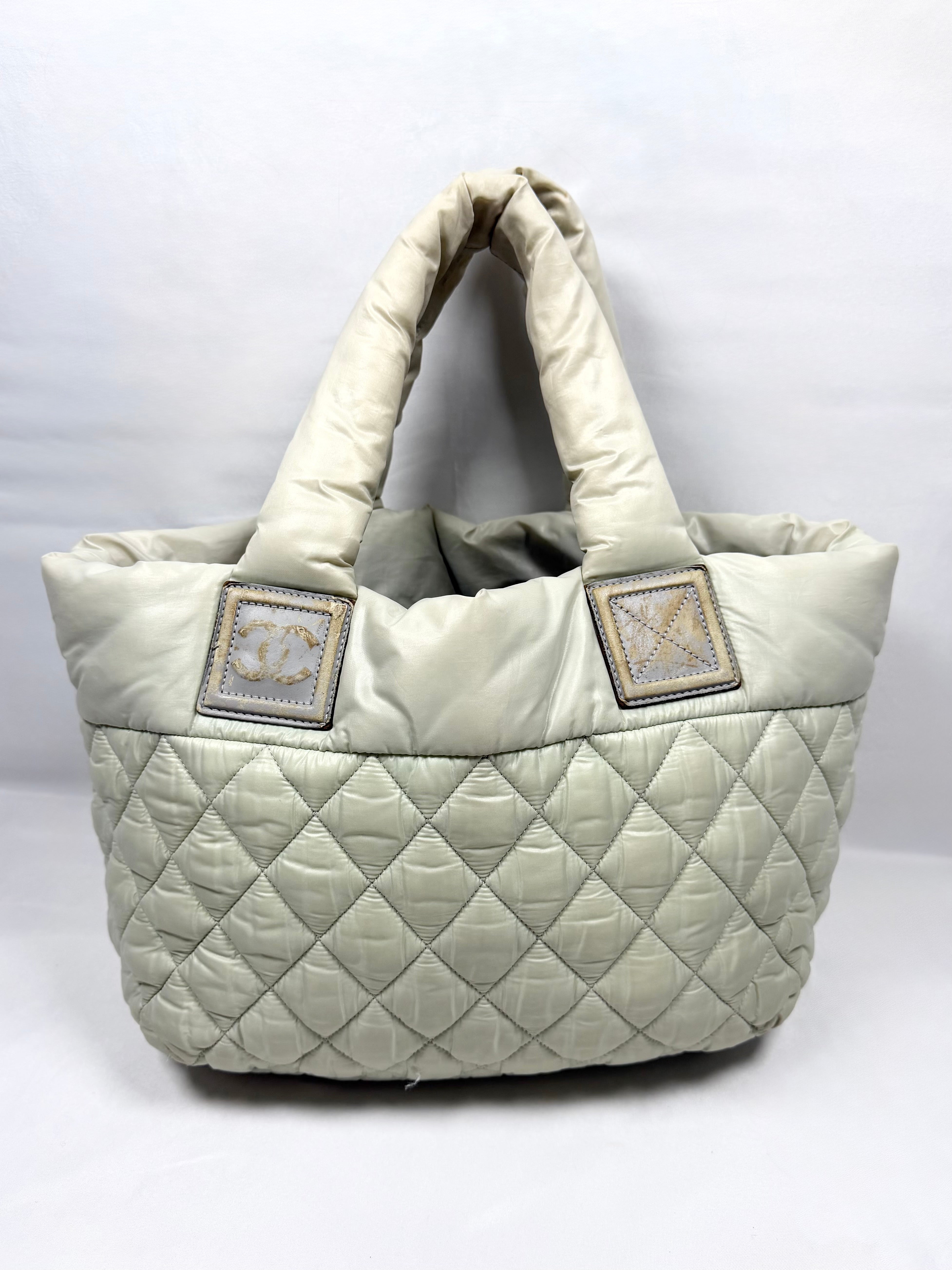 2010s Chanel ‘Cocoon’ CC Grey Reversible Quilted Nylon Tote Bag