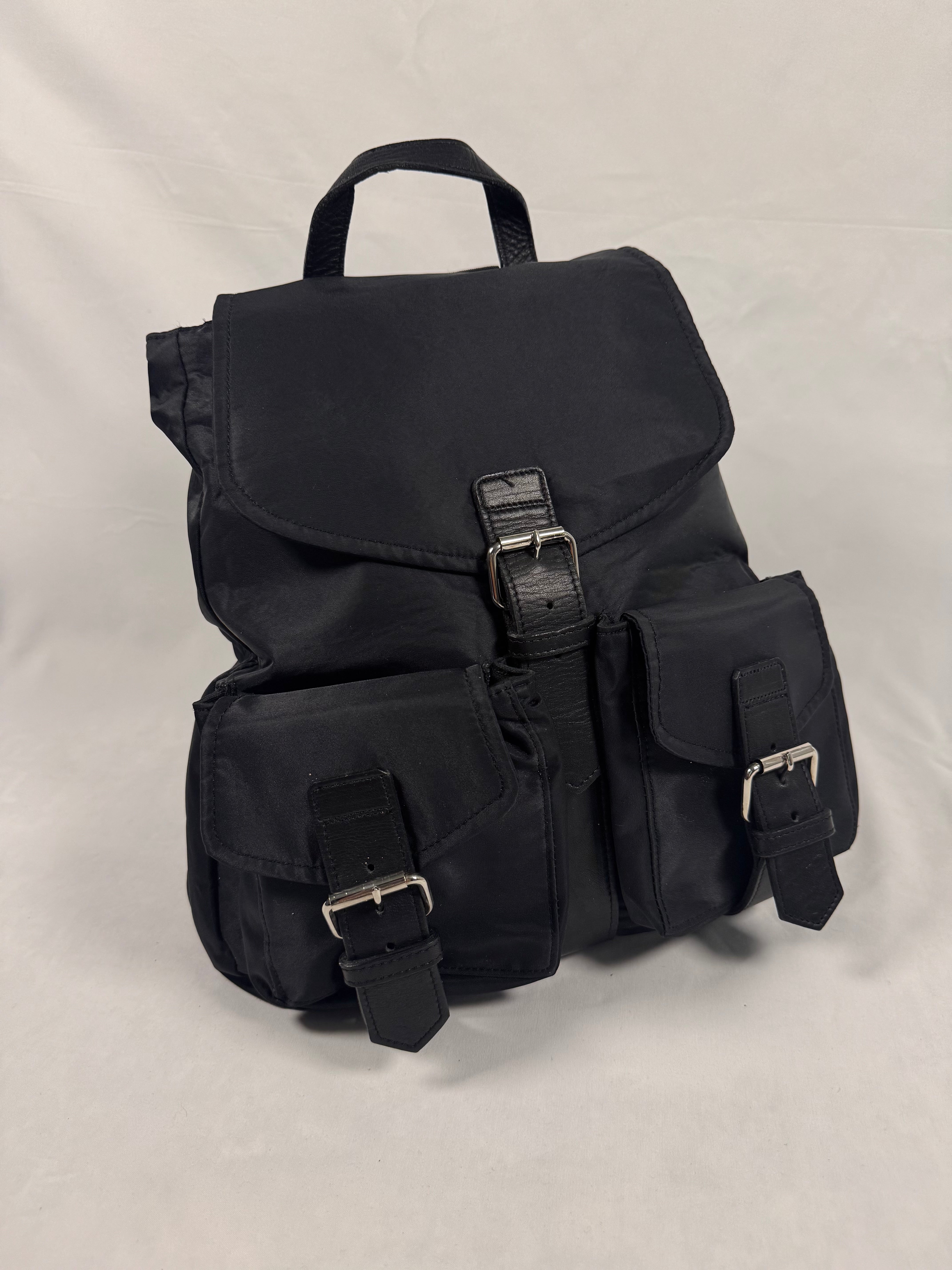 Dolce & Gabbana Black Multi-Zip Nylon Backpack