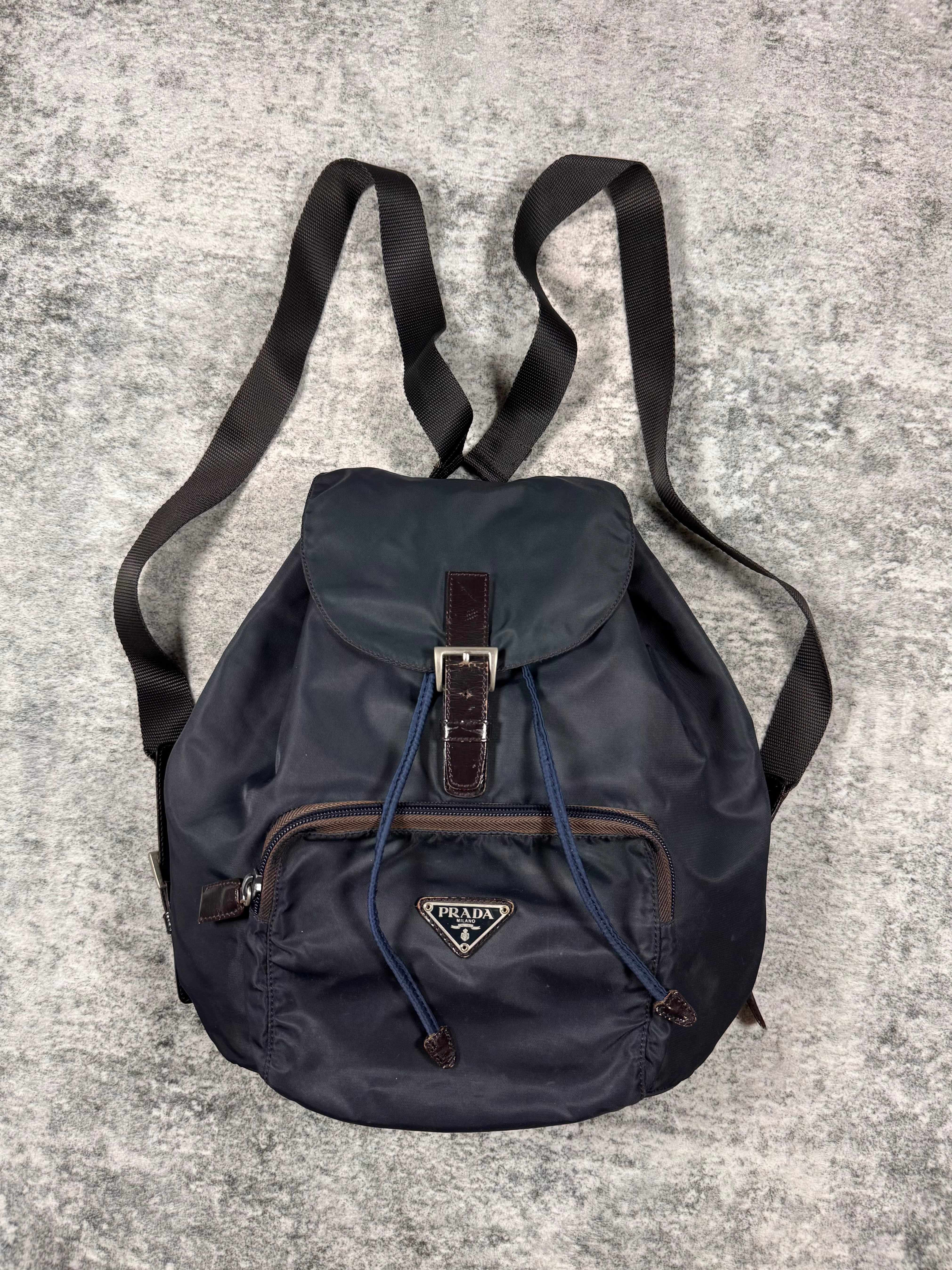 2000s Prada Milano ‘Zaffiro’ Tessuto Sport Nylon Backpack