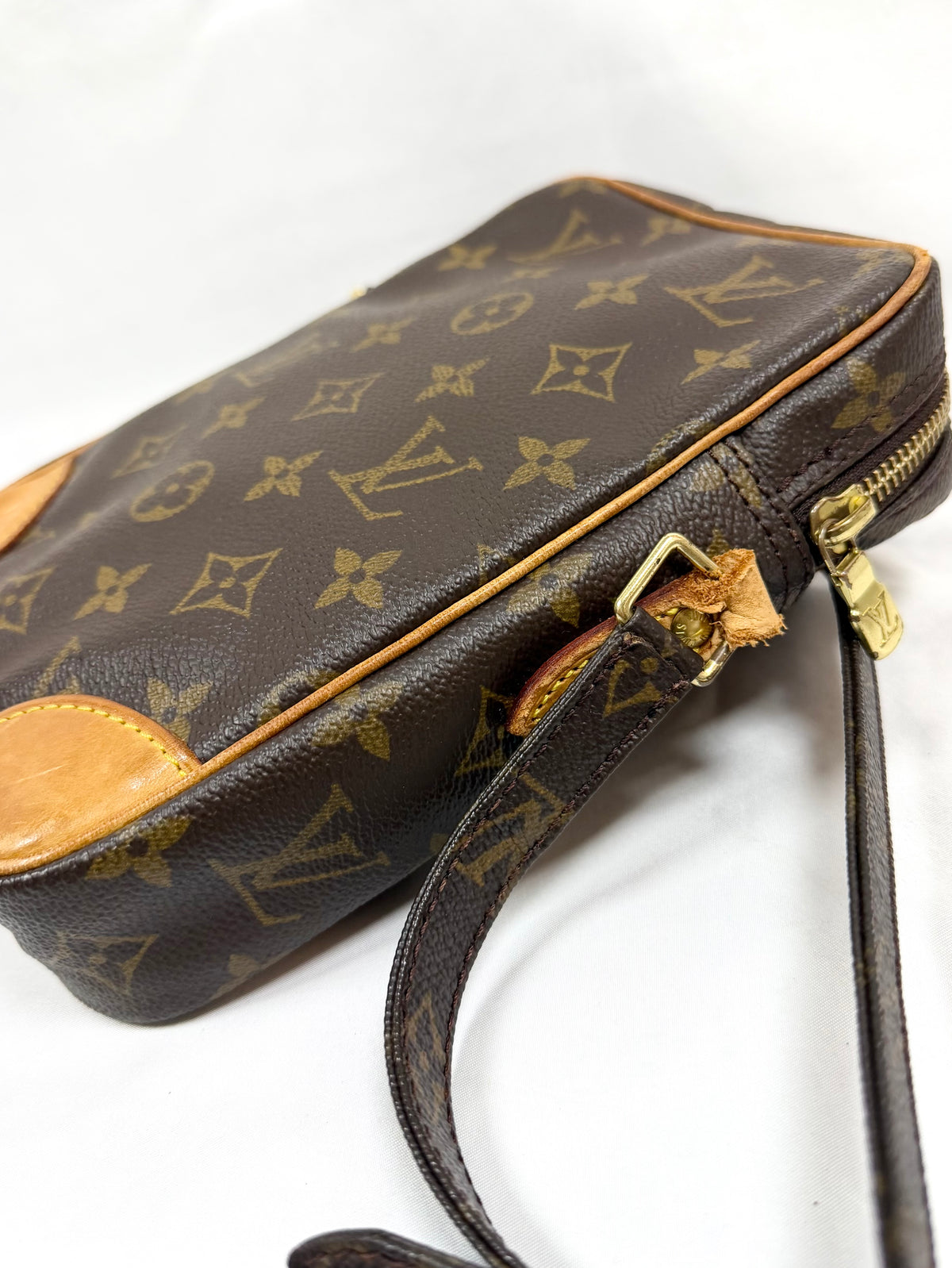 2000s Louis Vuitton Danube PM Monogram Leather Crossbody Bag