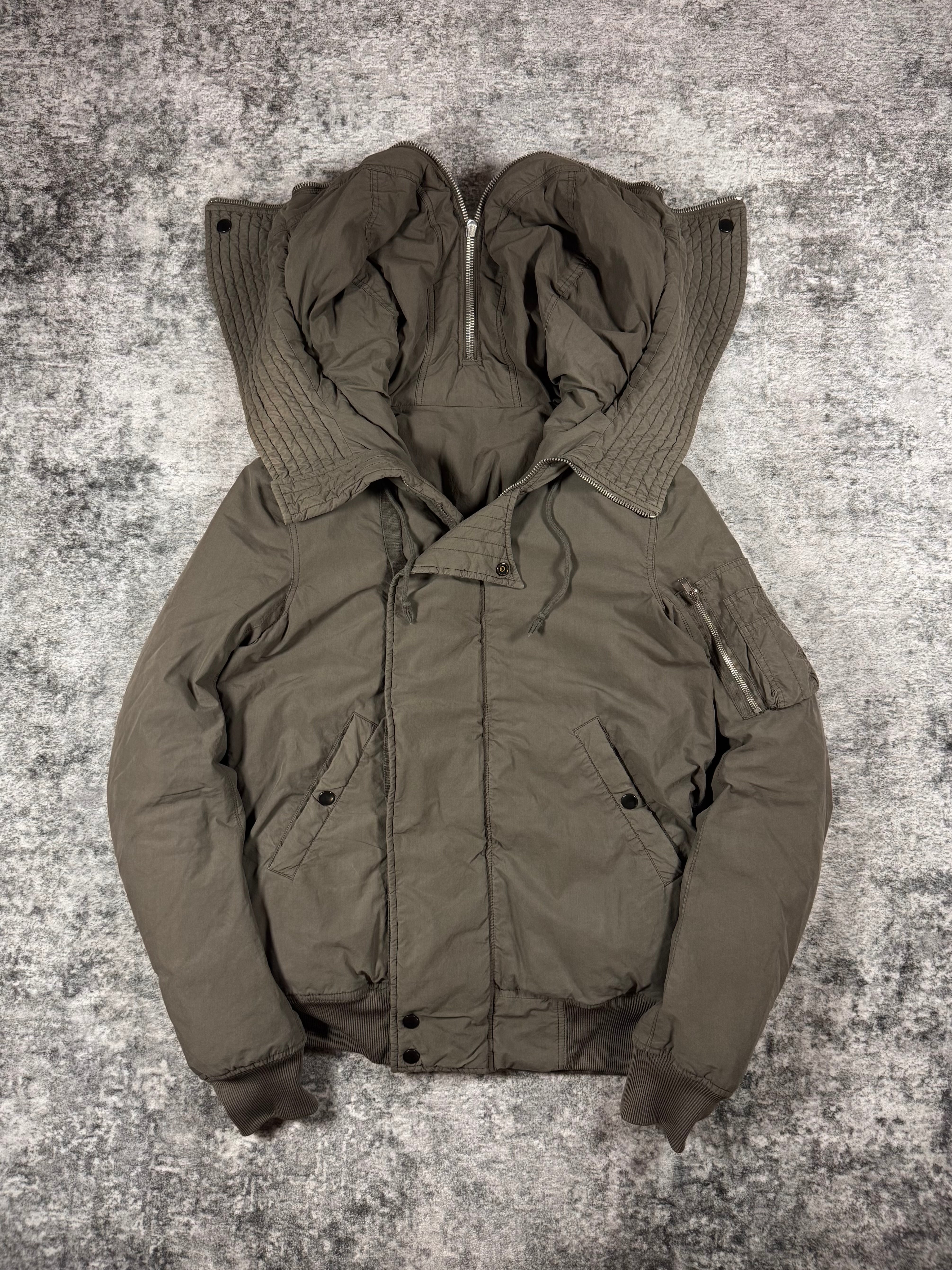 AW10 Rick Owens “Gleam” Dark Dust Exploder Bomber Jacket